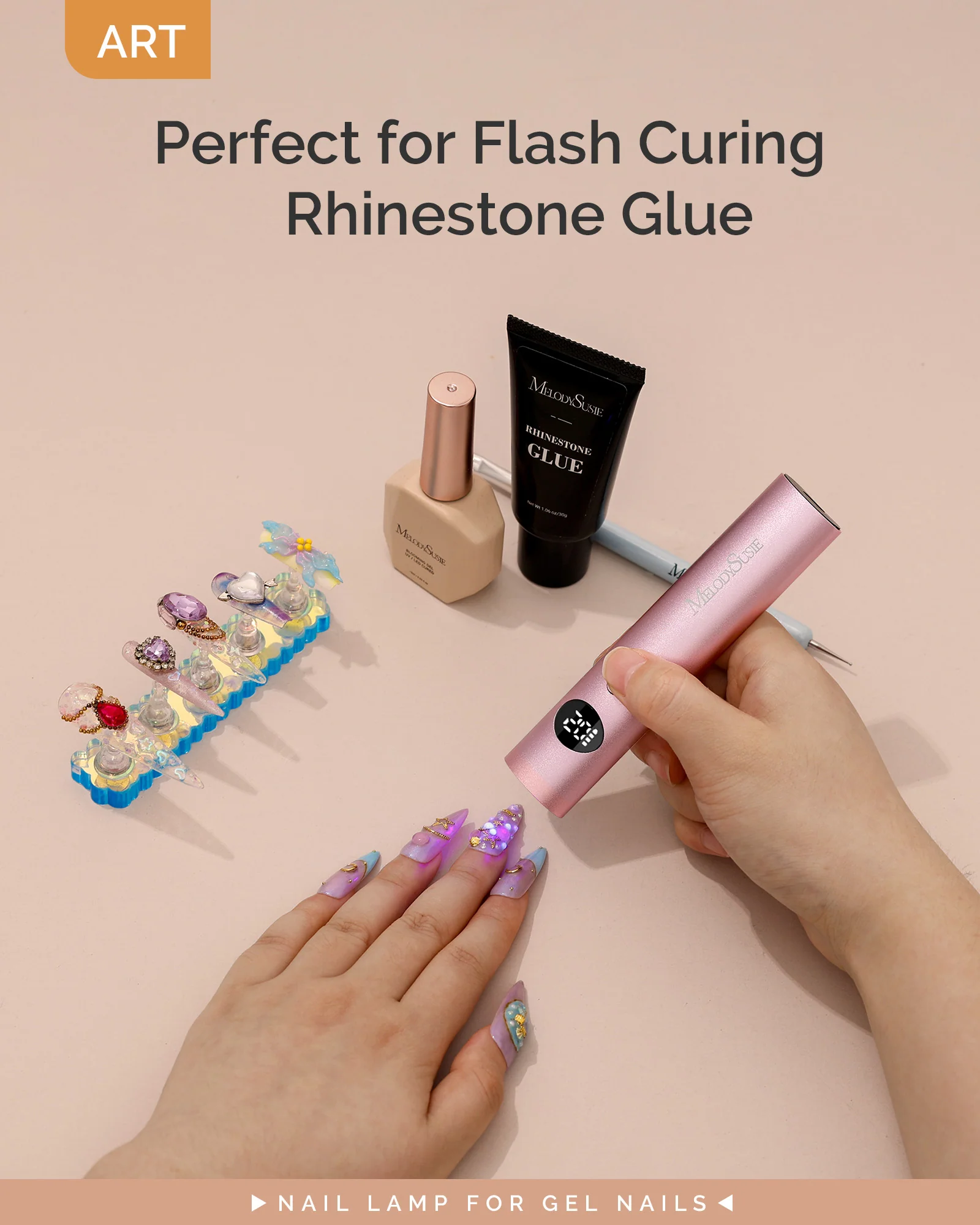 High-Strength Aluminum Alloy Art01G Rechargeable LED/UV Nail Lamp - Image 7