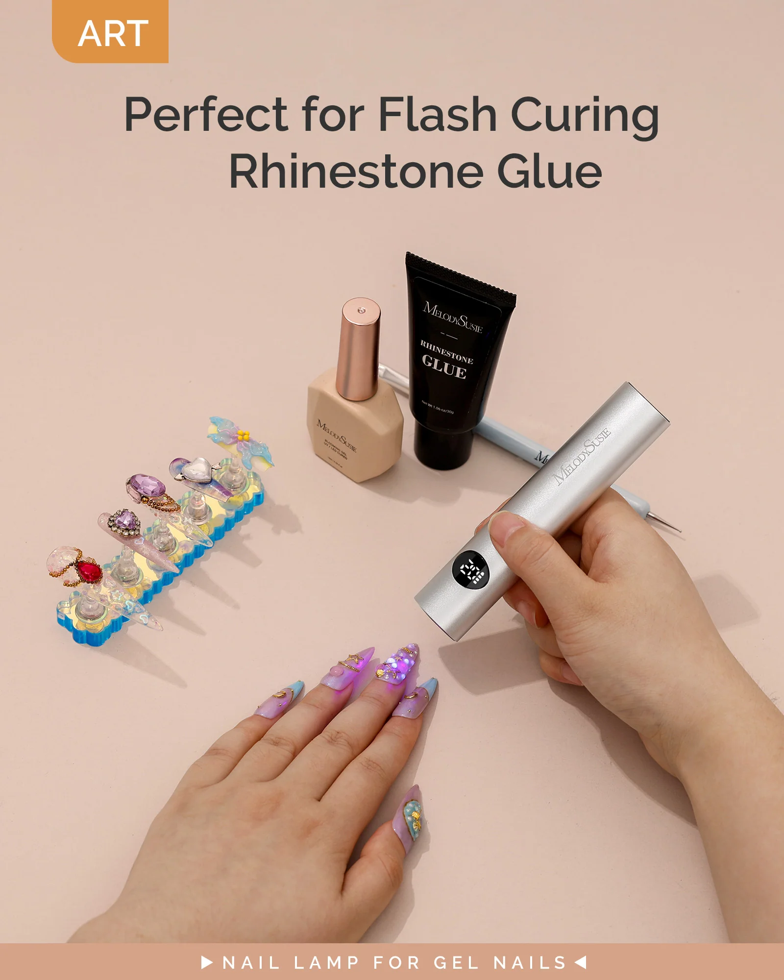 High-Strength Aluminum Alloy Art01G Rechargeable LED/UV Nail Lamp - Image 9