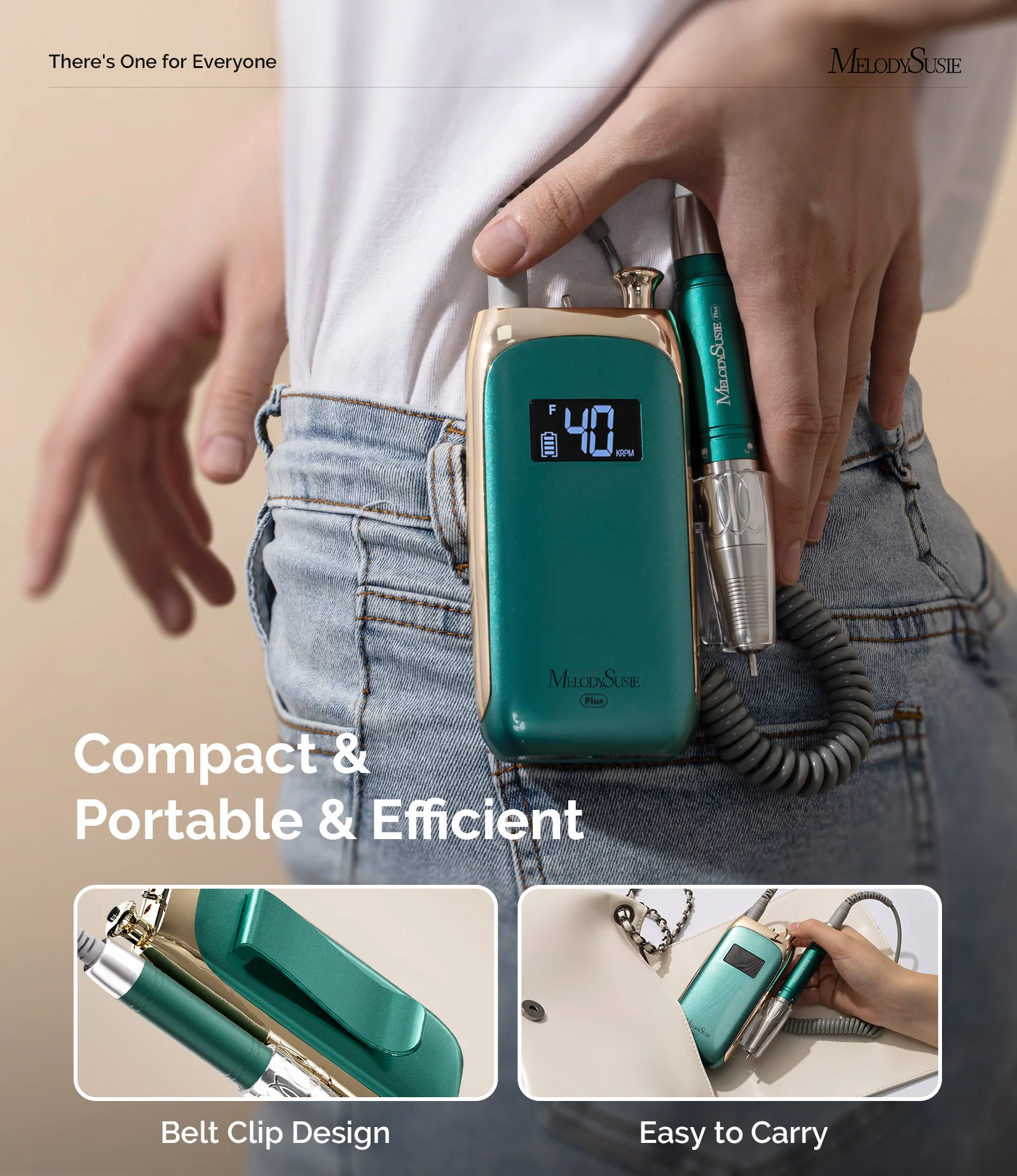 Jade Plus(MB450C) Rechargeable Nail Drill 35,000RPM - Image 3