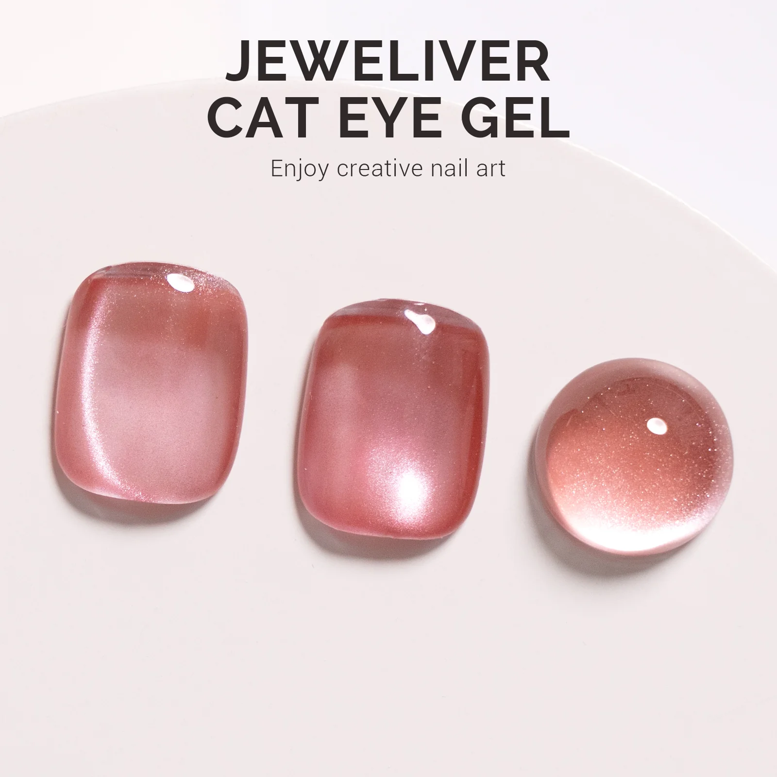 Jeweliver Cat Eye Gel Nail Polish 0.5 fl oz/15ml - Rosy Pink B5603 - Image 3