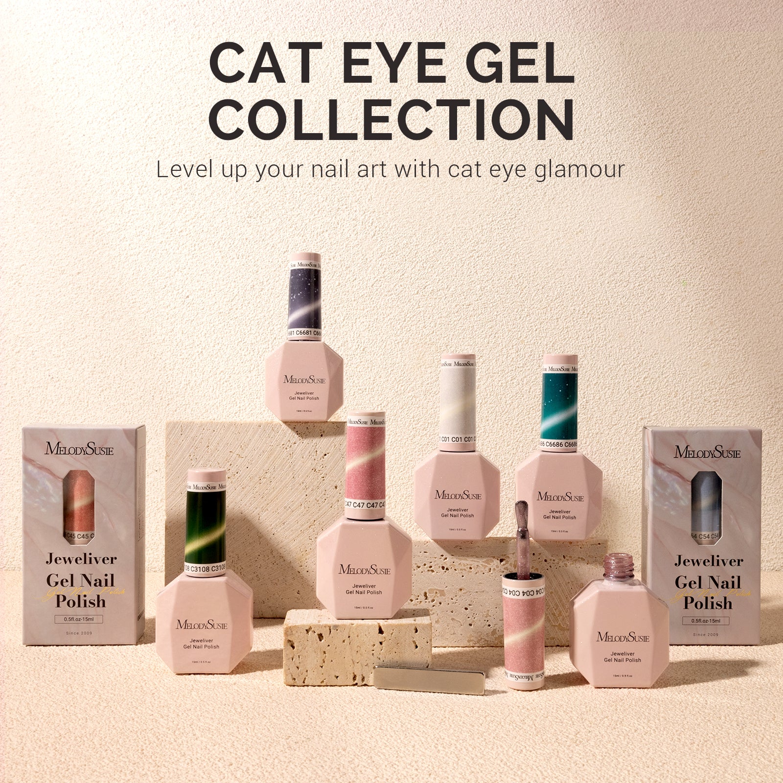 Jeweliver Cat Eye Gel Nail Polish 0.5 fl oz/15ml - Galaxy Blue C6687 - Image 6