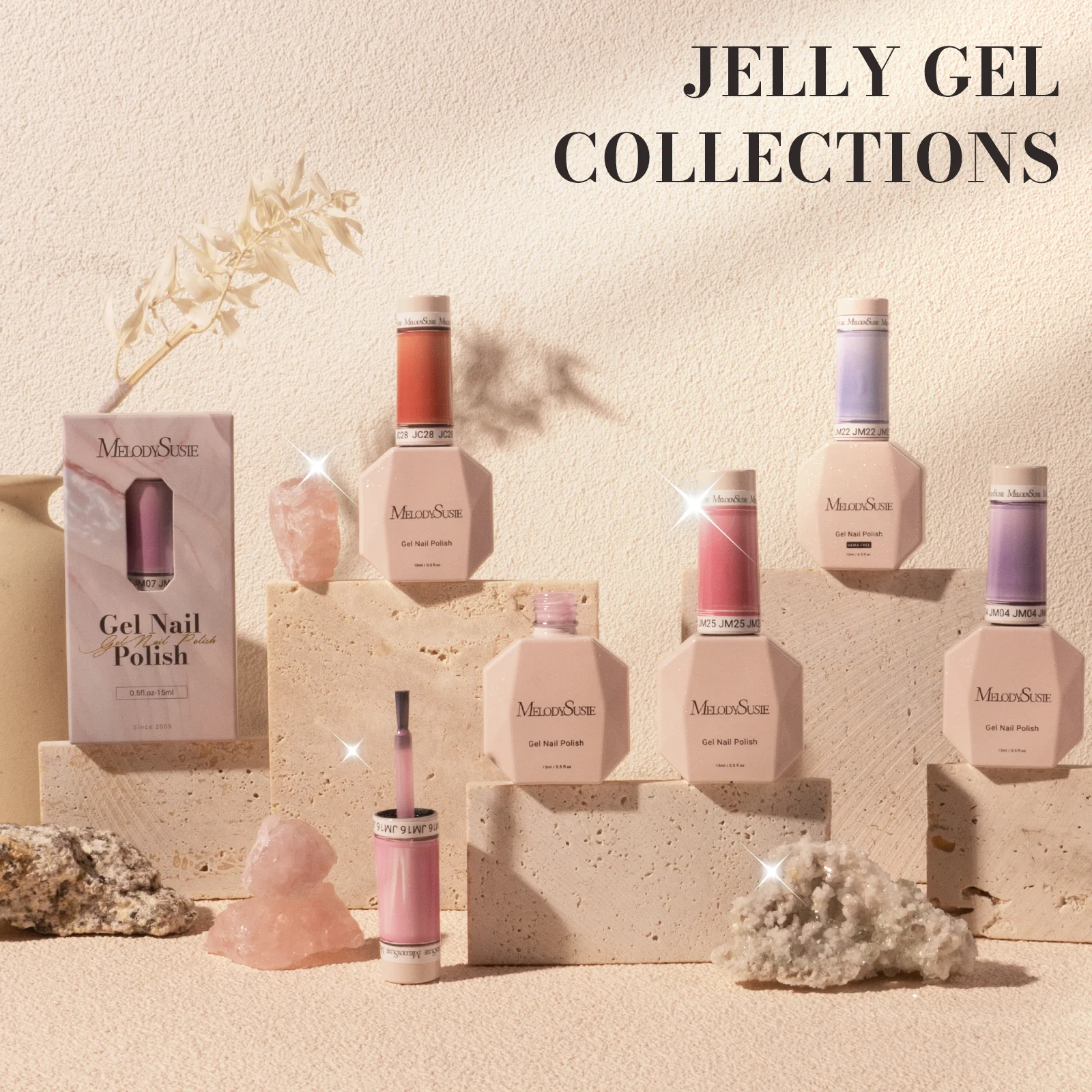 Jeweliver Jelly TPO-Free Gel Nail Polish 0.5 fl oz/15ml - Blush JM28 - Image 7