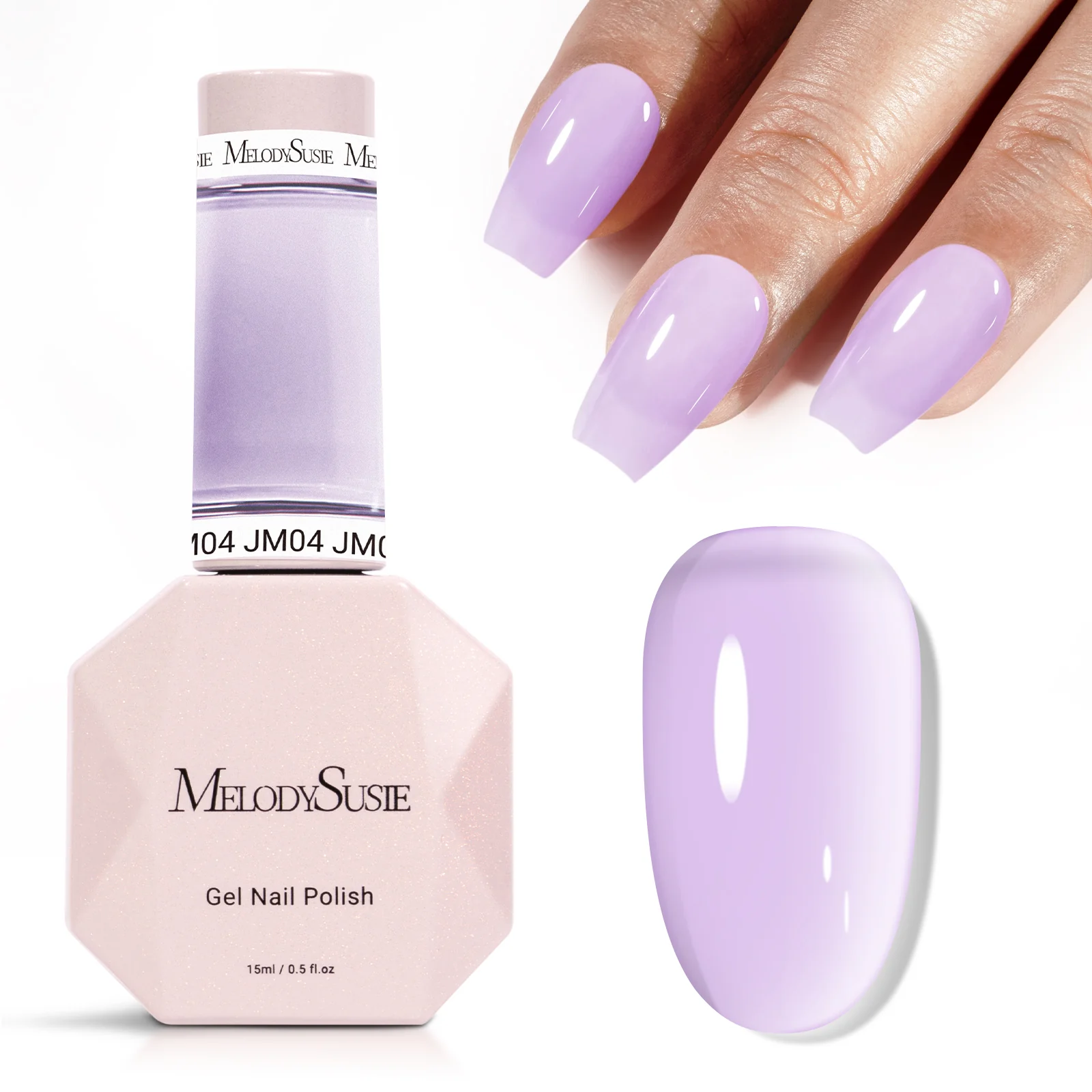 Jeweliver Jelly TPO-Free Gel Nail Polish 0.5 fl oz/15ml - Fog Purple JM04
