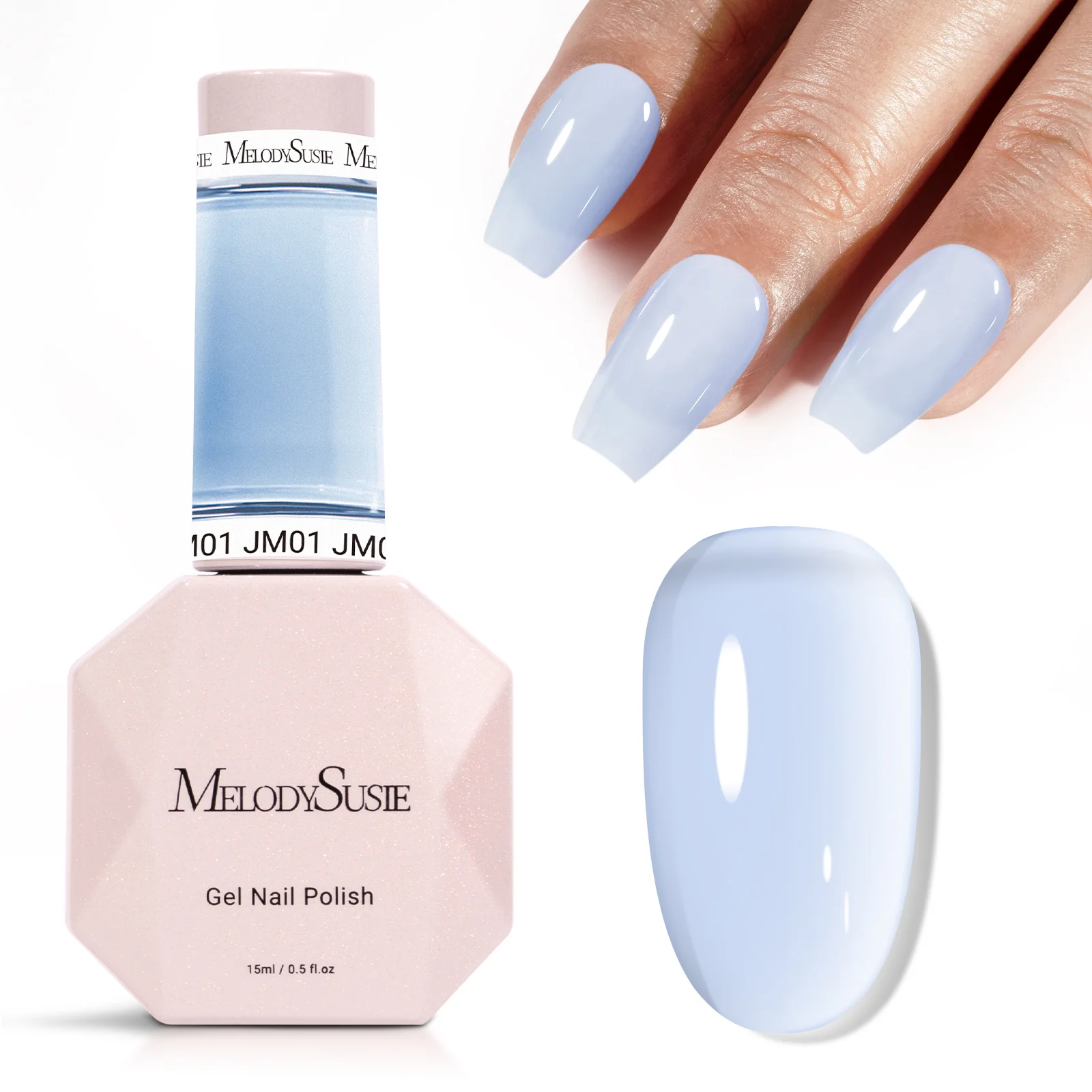 Jeweliver Jelly TPO-Free Gel Nail Polish 0.5 fl oz/15ml - Light Blue JM01