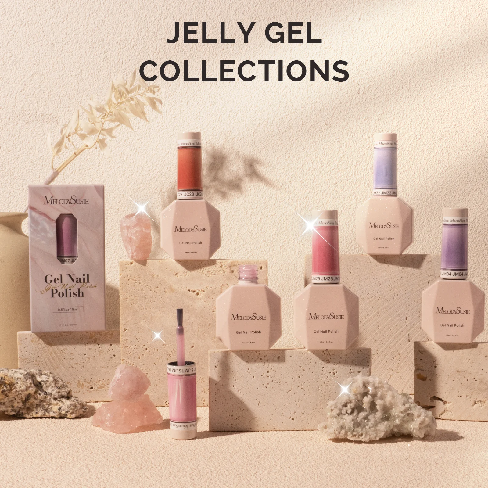 Jeweliver Jelly TPO-Free Gel Polish 15ml - Pink Topaz - JIG10 - Image 7