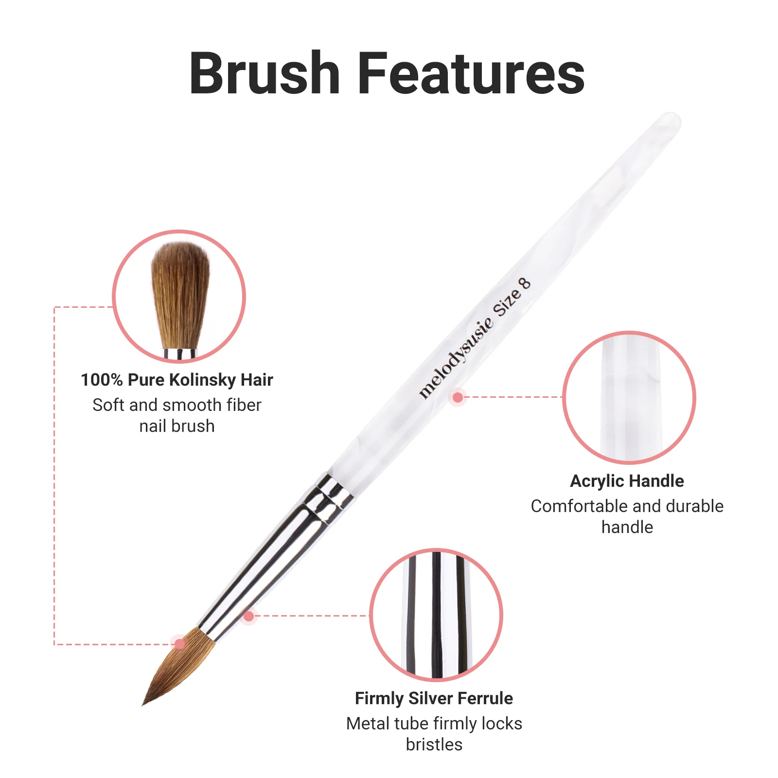 Kolinsky Acrylic Nail Brush - Image 33