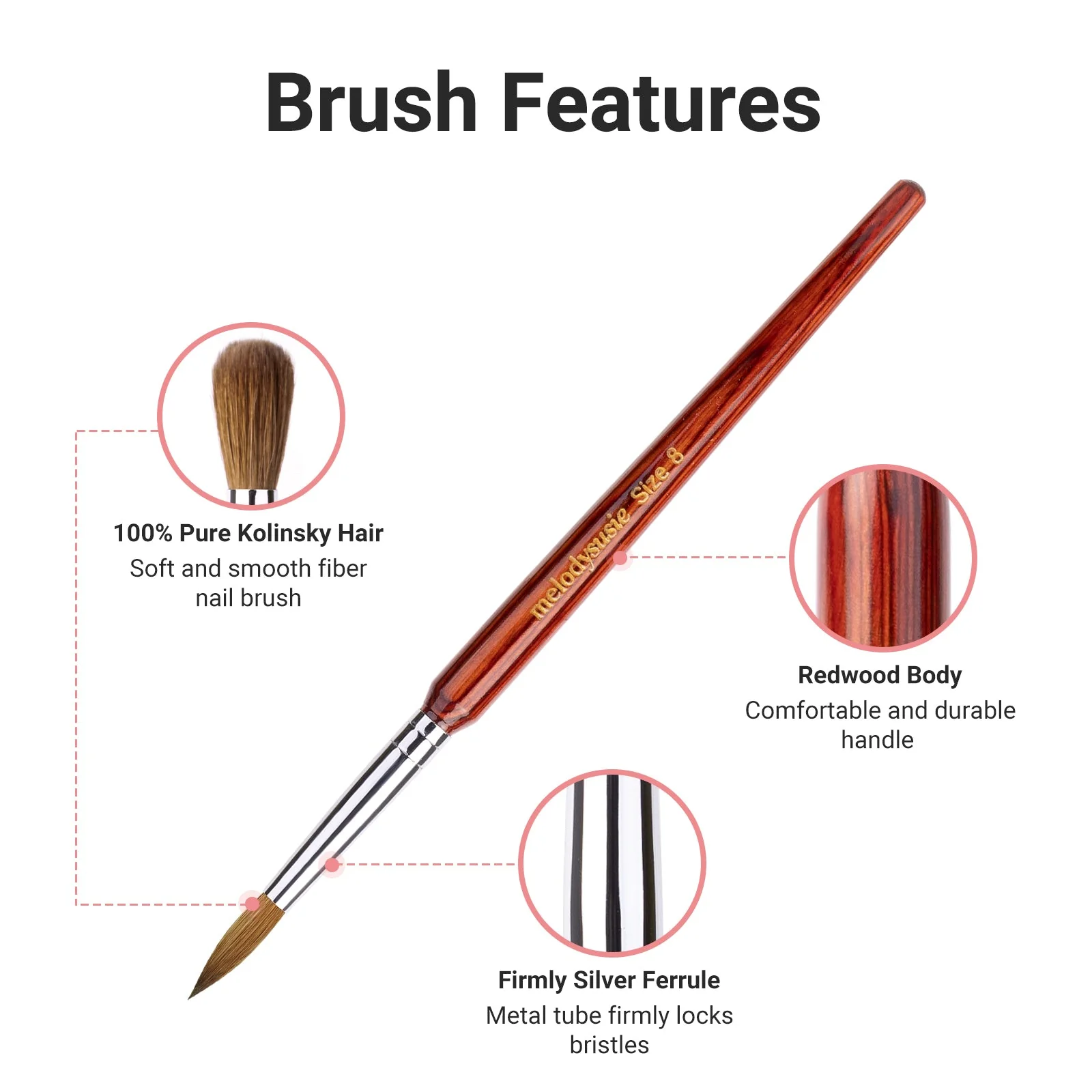 Kolinsky Acrylic Nail Brush - Image 9
