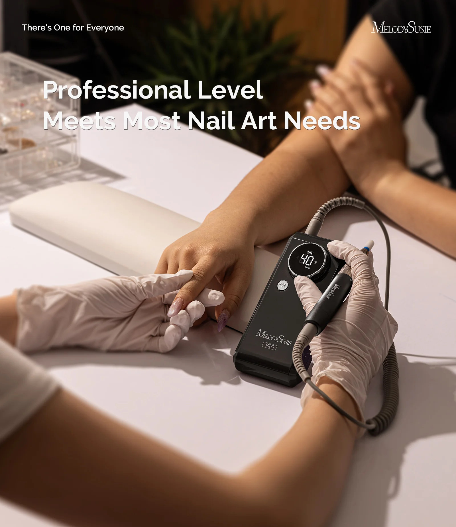 MB420G Clip-On Professional Rechargeable 2-in-1 Nail Drill with Built-In Stand 40,000RPM - Image 10