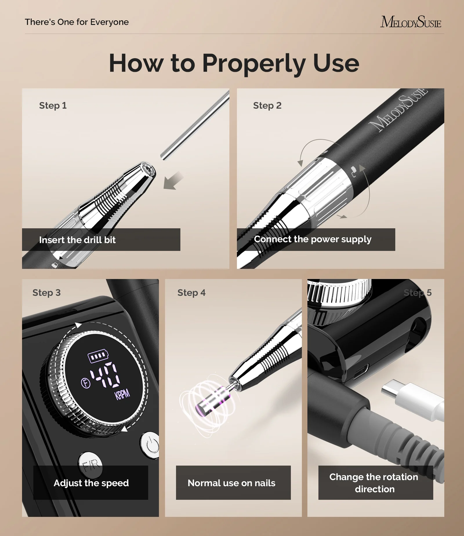 MB420G Clip-On Professional Rechargeable 2-in-1 Nail Drill with Built-In Stand 40,000RPM - Image 16