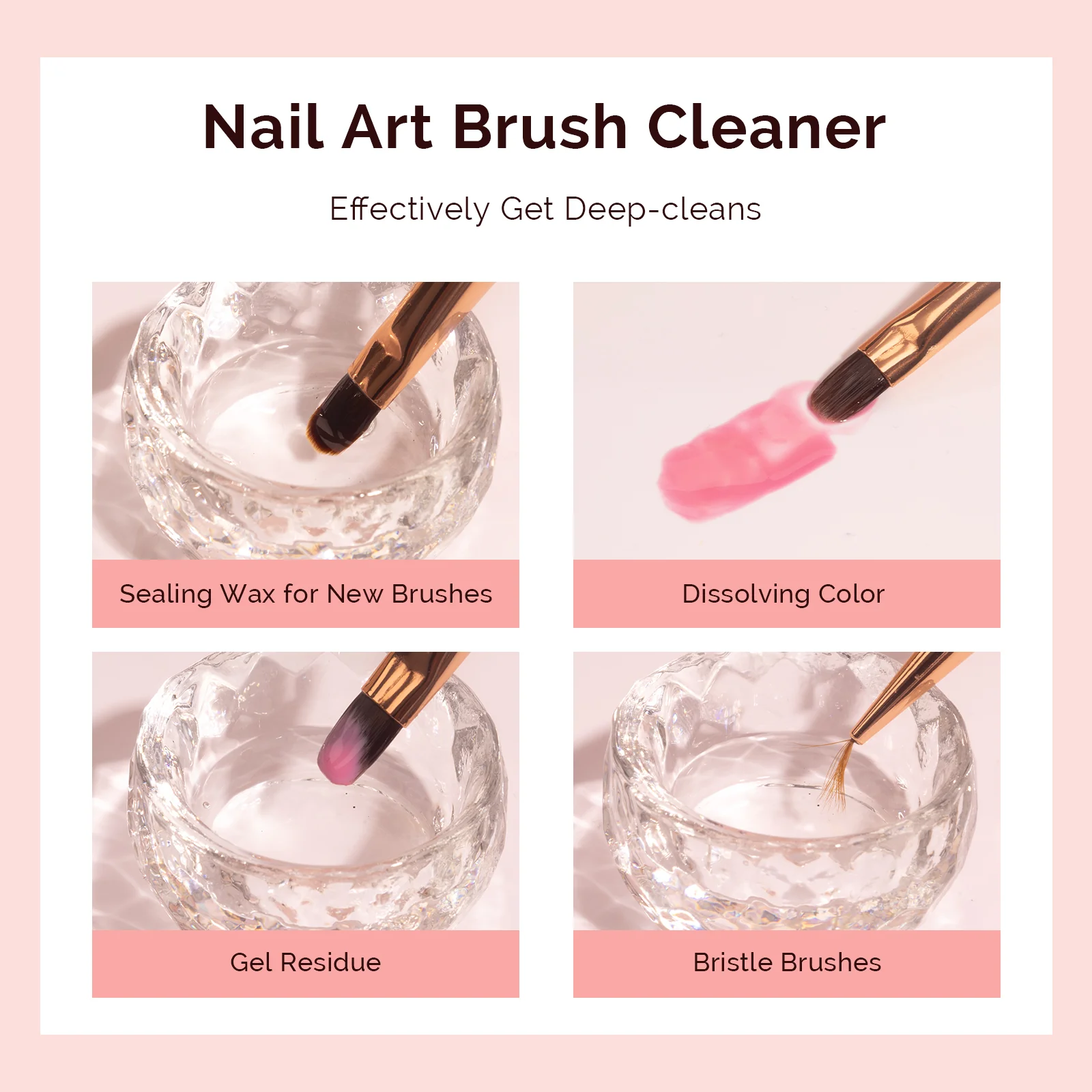 Acrylic Gel Nail Brushes Cleaning & Restoration Wax and Gel Removing Solution - Image 3