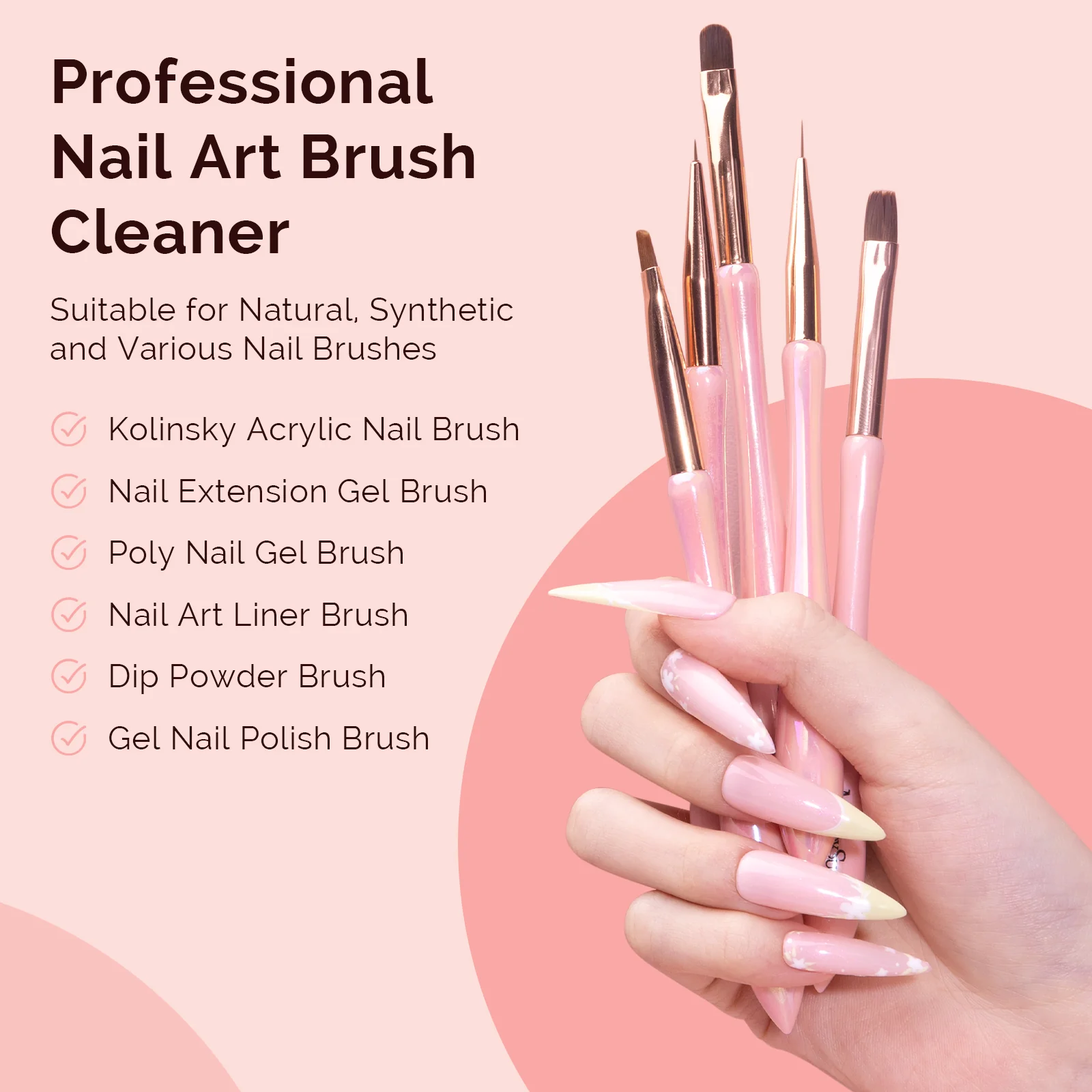 Acrylic Gel Nail Brushes Cleaning & Restoration Wax and Gel Removing Solution - Image 4