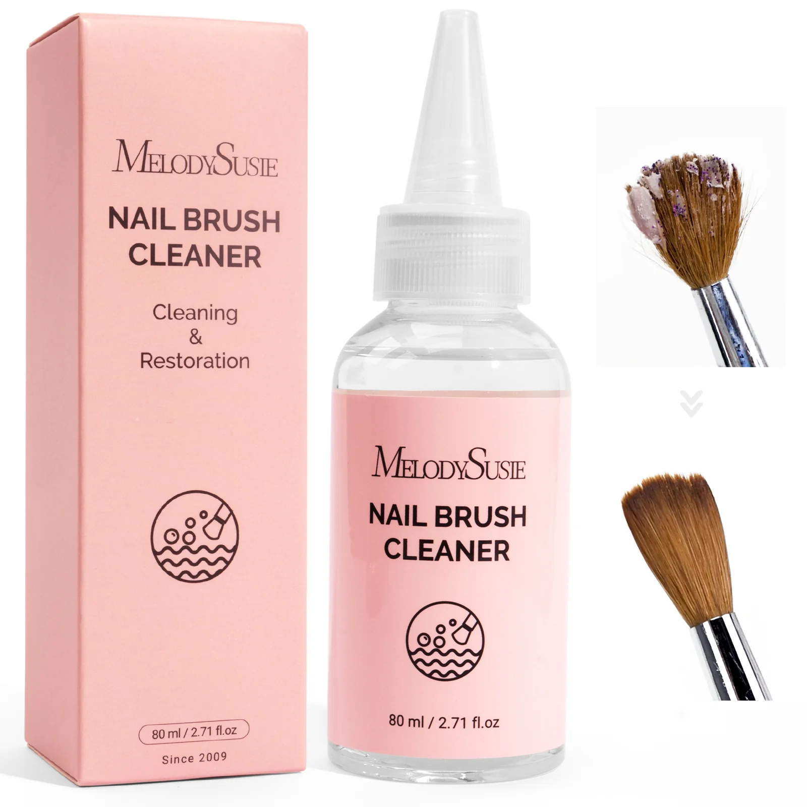Acrylic Gel Nail Brushes Cleaning & Restoration Wax and Gel Removing Solution - Image 5