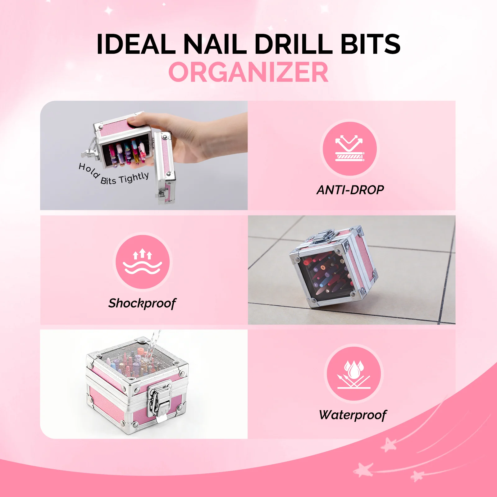 Nail Drill Bits Holder 25 Holes Case (Drill Bits Not Included) - Image 10