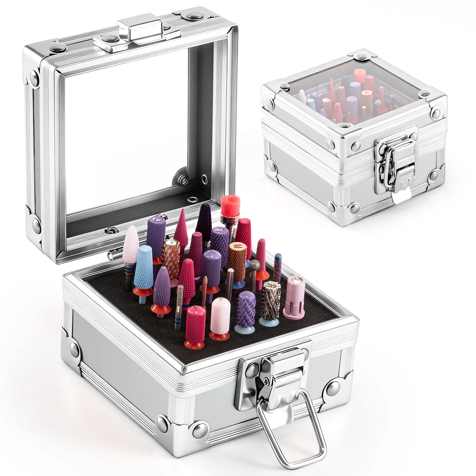 Nail Drill Bits Holder 25 Holes Case (Drill Bits Not Included) - Image 2