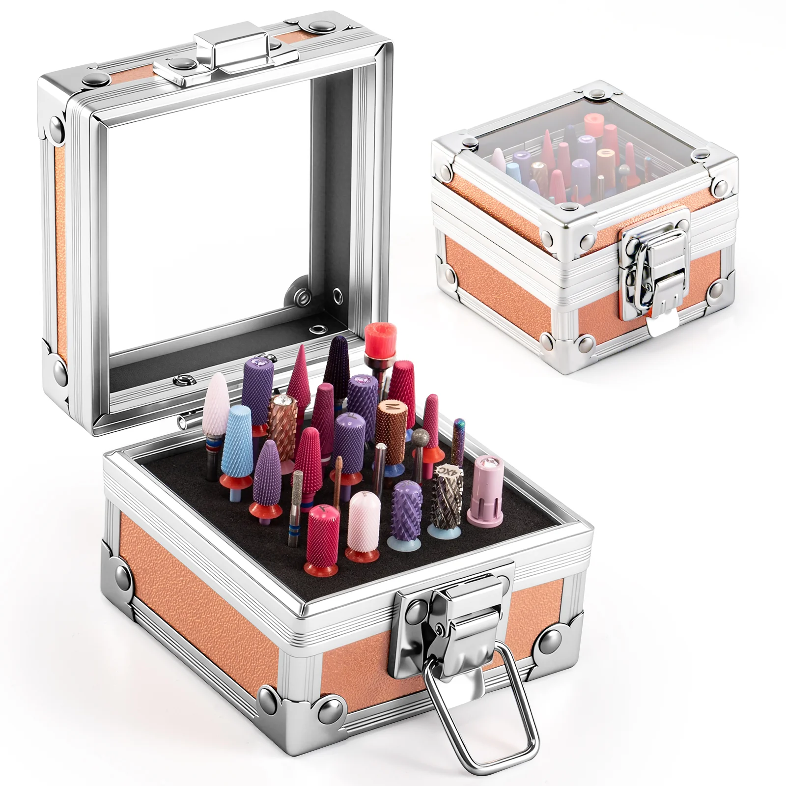 Nail Drill Bits Holder 25 Holes Case (Drill Bits Not Included) - Image 4