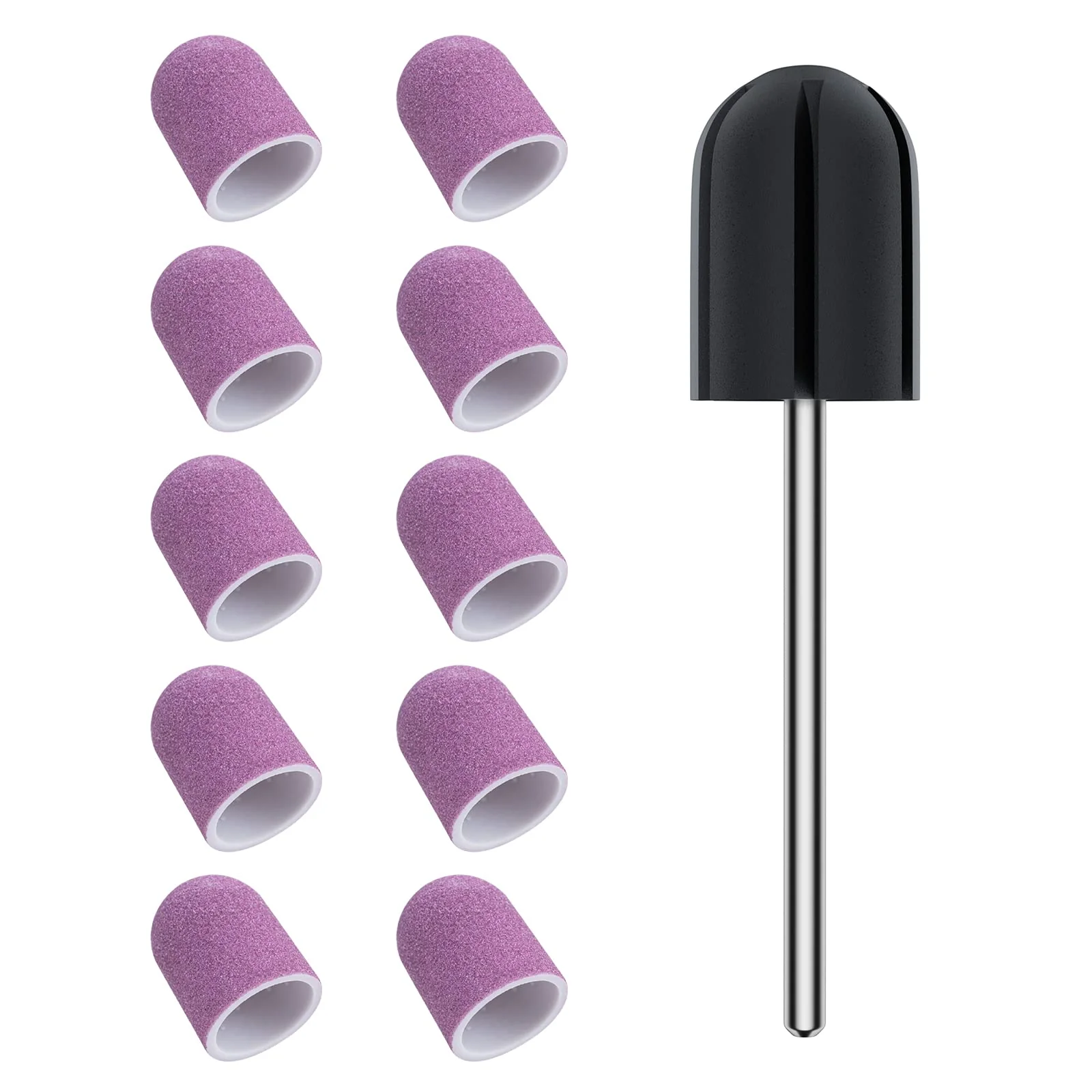 Nail Sanding Caps With A Rubber Mandrel Bit Purple - 10mm - Image 8