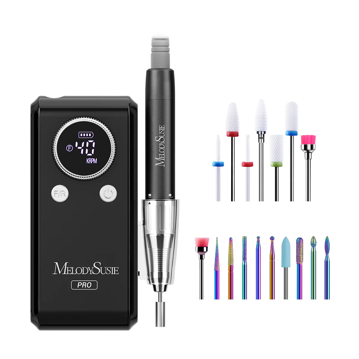 MB420G Clip-On Professional Rechargeable 2-in-1 Nail Drill with Built-In Stand 40,000RPM - Image 13