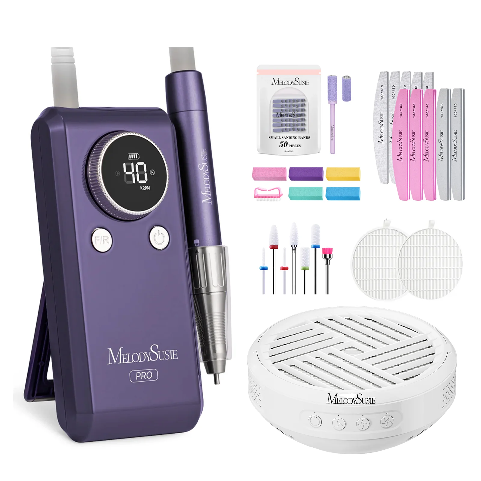 MB420G Clip-On Professional Rechargeable 2-in-1 Nail Drill with Built-In Stand 40,000RPM - Image 21