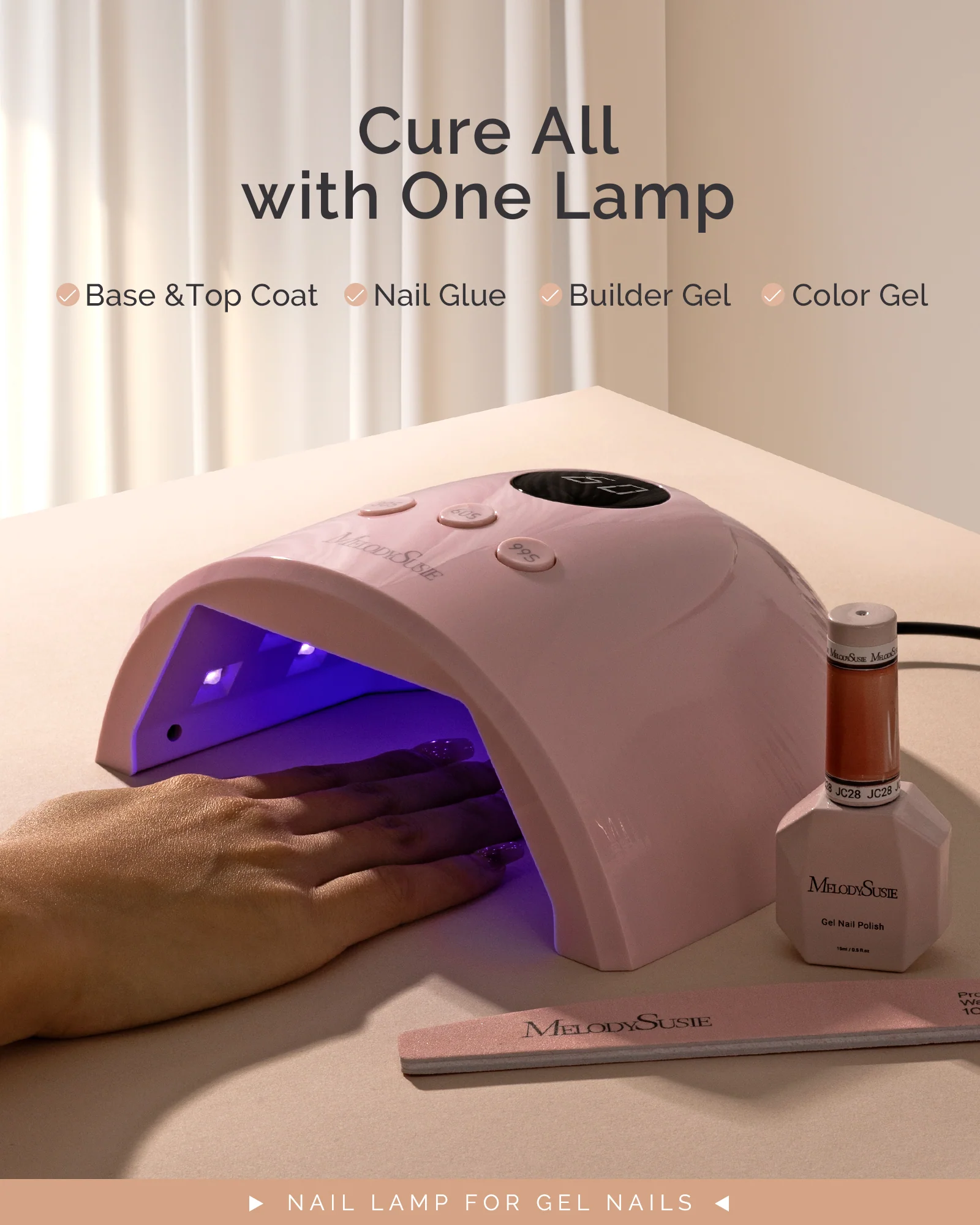 P-PLUS30F UV/LED Nail Lamp - Pink - Image 2