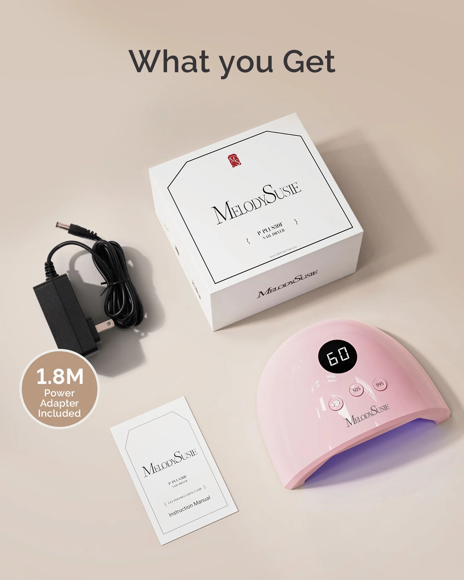 P-PLUS30F UV/LED Nail Lamp - Pink - Image 6