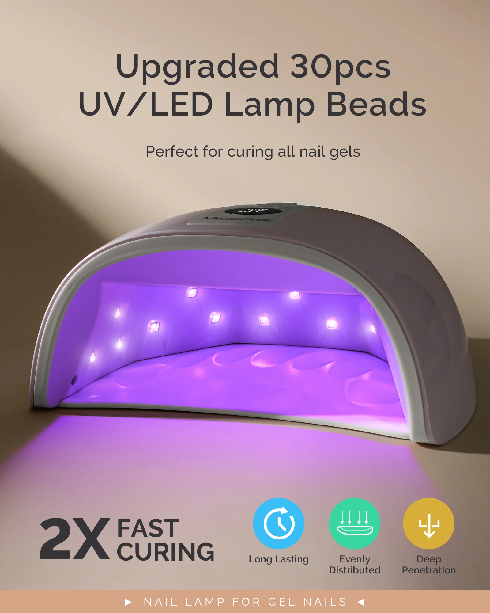 P-PLUS30G Rechargeable Cordless UV/LED Nail Lamp - Image 3