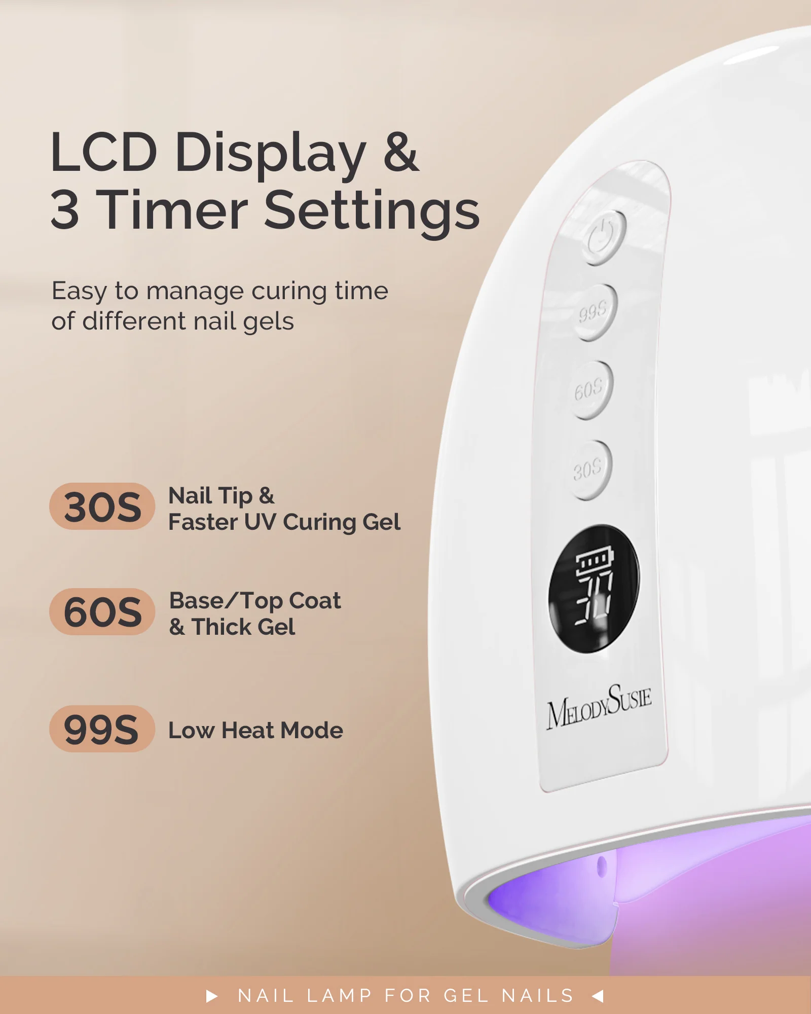 P-PLUS30G Rechargeable Cordless UV/LED Nail Lamp - Image 5