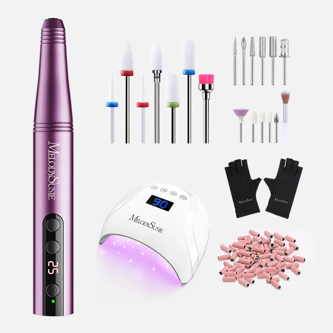 PC180F Pen-Shaped Rechargeable Nail Drill 25,000RPM - Rose Gold - Image 9