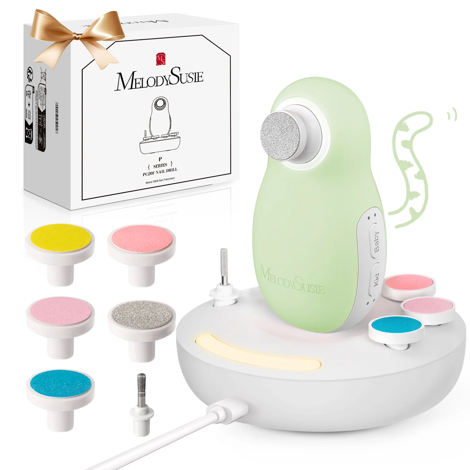 PC20F Rechargeable Baby Nail Trimmer - Green