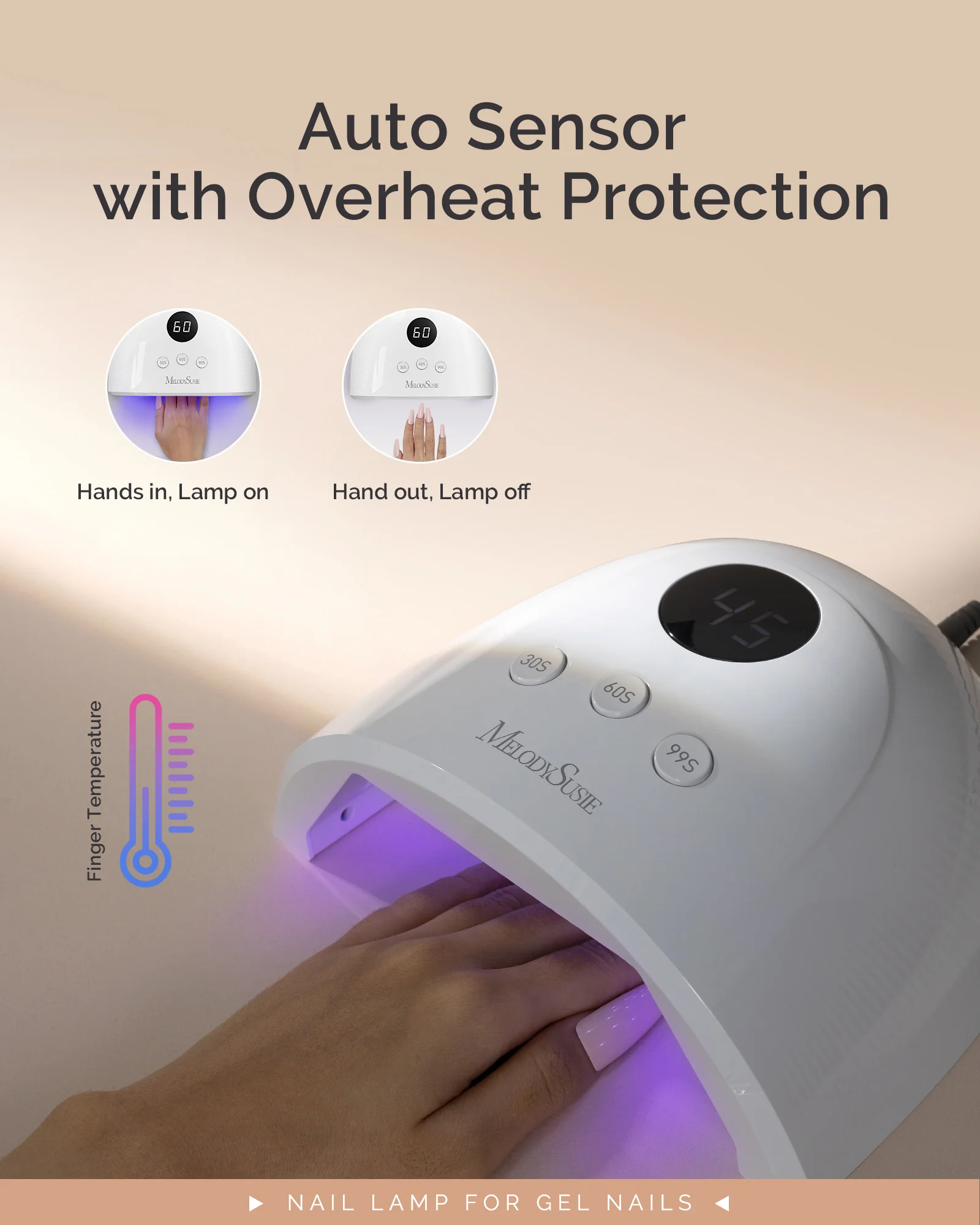 P-PLUS30F UV/LED Nail Lamp - White - Image 2