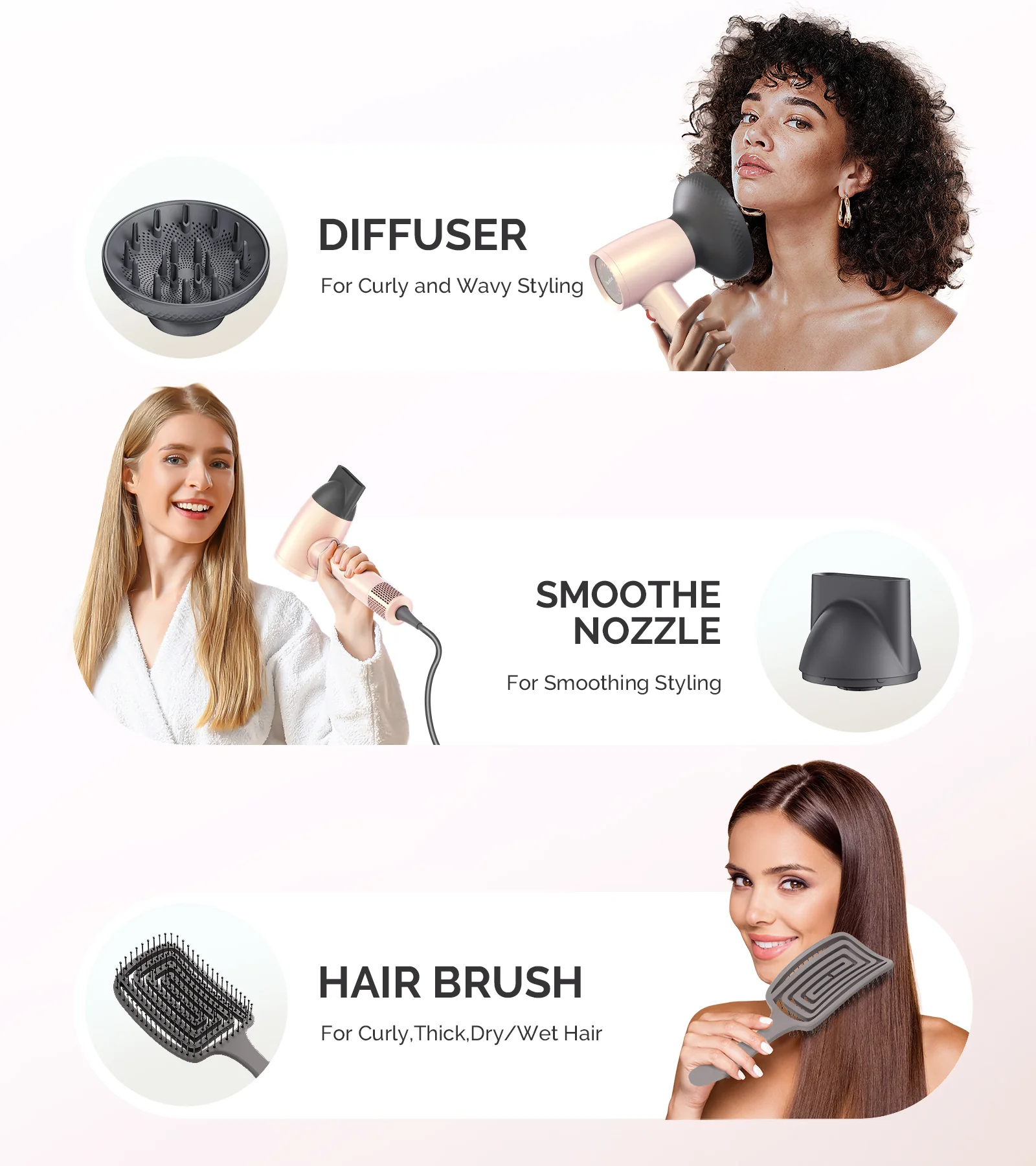 Portable Ionic Hair Dryer 120,000 RPM Gift Box - Grey (US ONLY) - Image 7