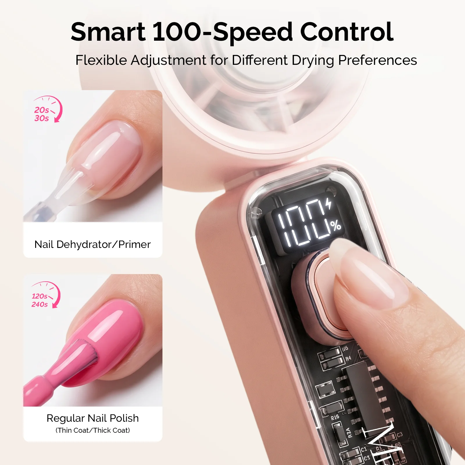 Portable & Rechargeable P-ARTF13 Mini Nail Art Cooling & Drying Fan - Image 5