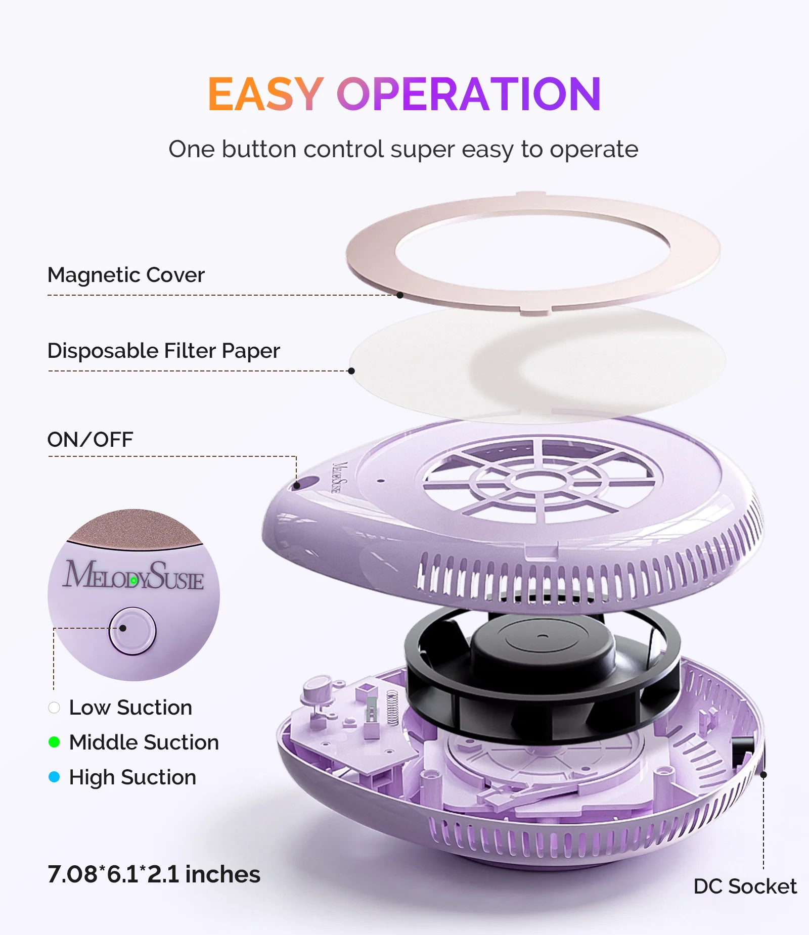 PProR Nail Dust Collector Purple Kit - Image 4