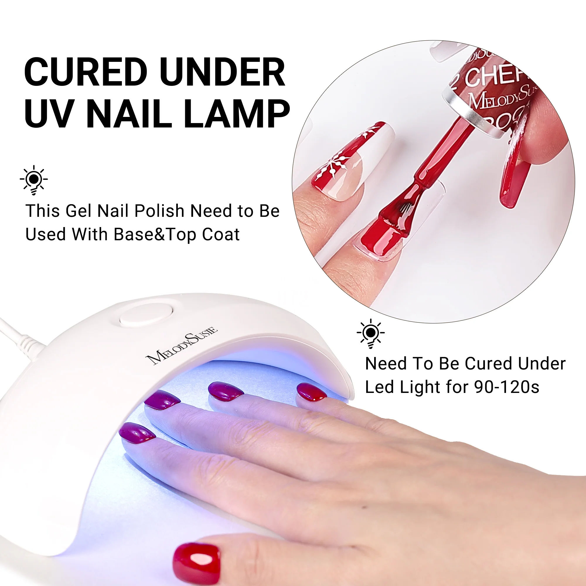 Z039 Pretty Pink Shiny - TPO-Free Thick Gel Nail Polish(15ml) - Image 2