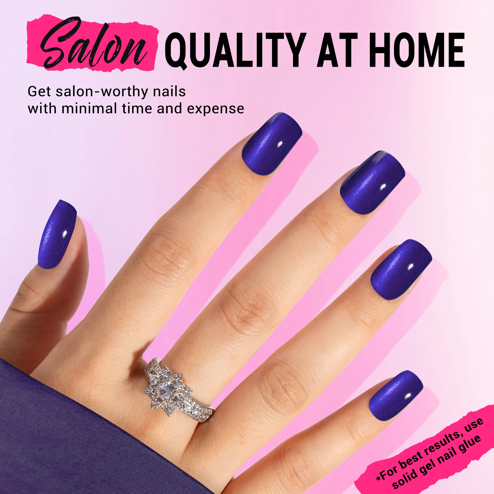 Purple Cat Eye Press On Nails Kit - US ONLY - Image 4