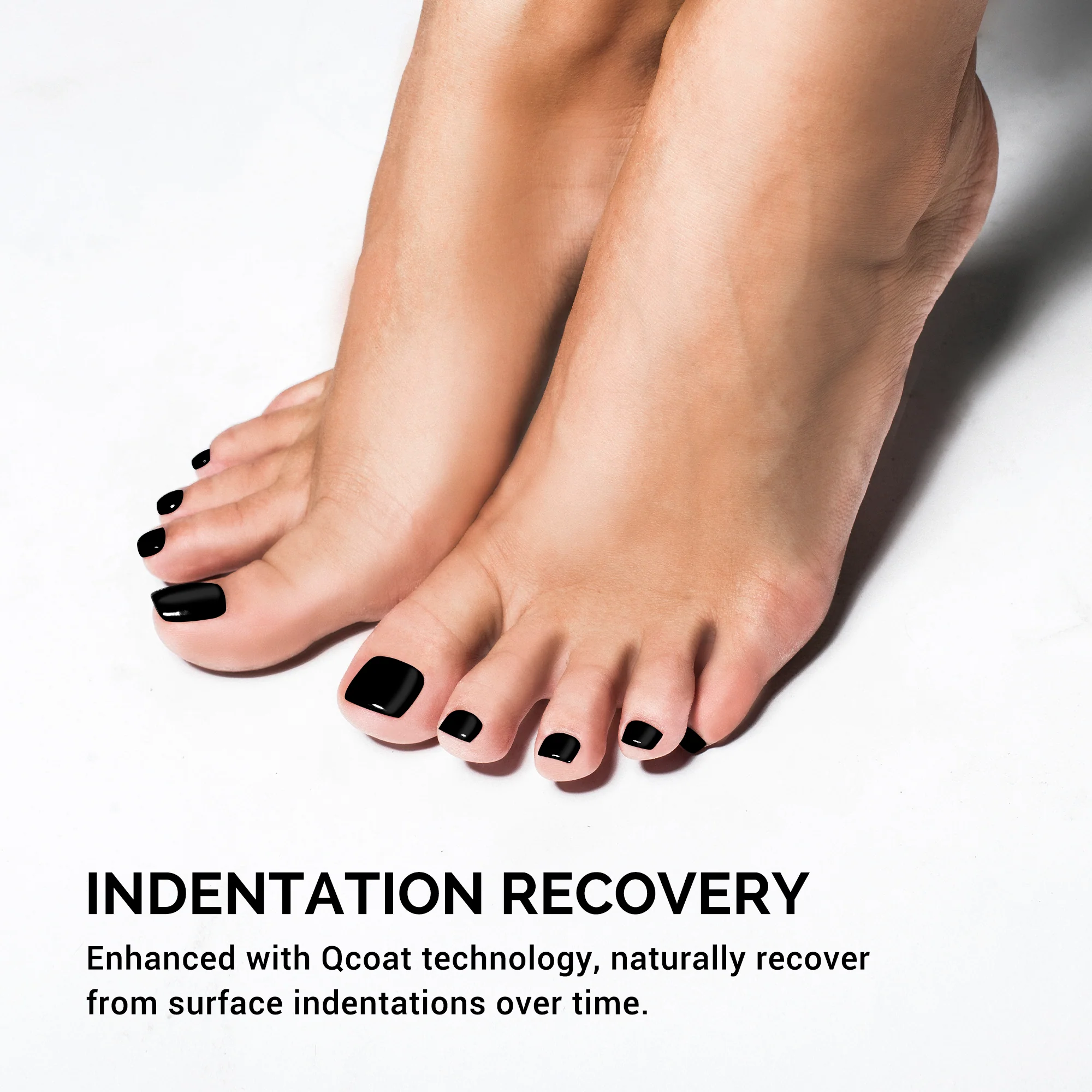 Qcoat Pedicure Fully Cured Gel Nail Strips-Black(US ONLY) - Image 5