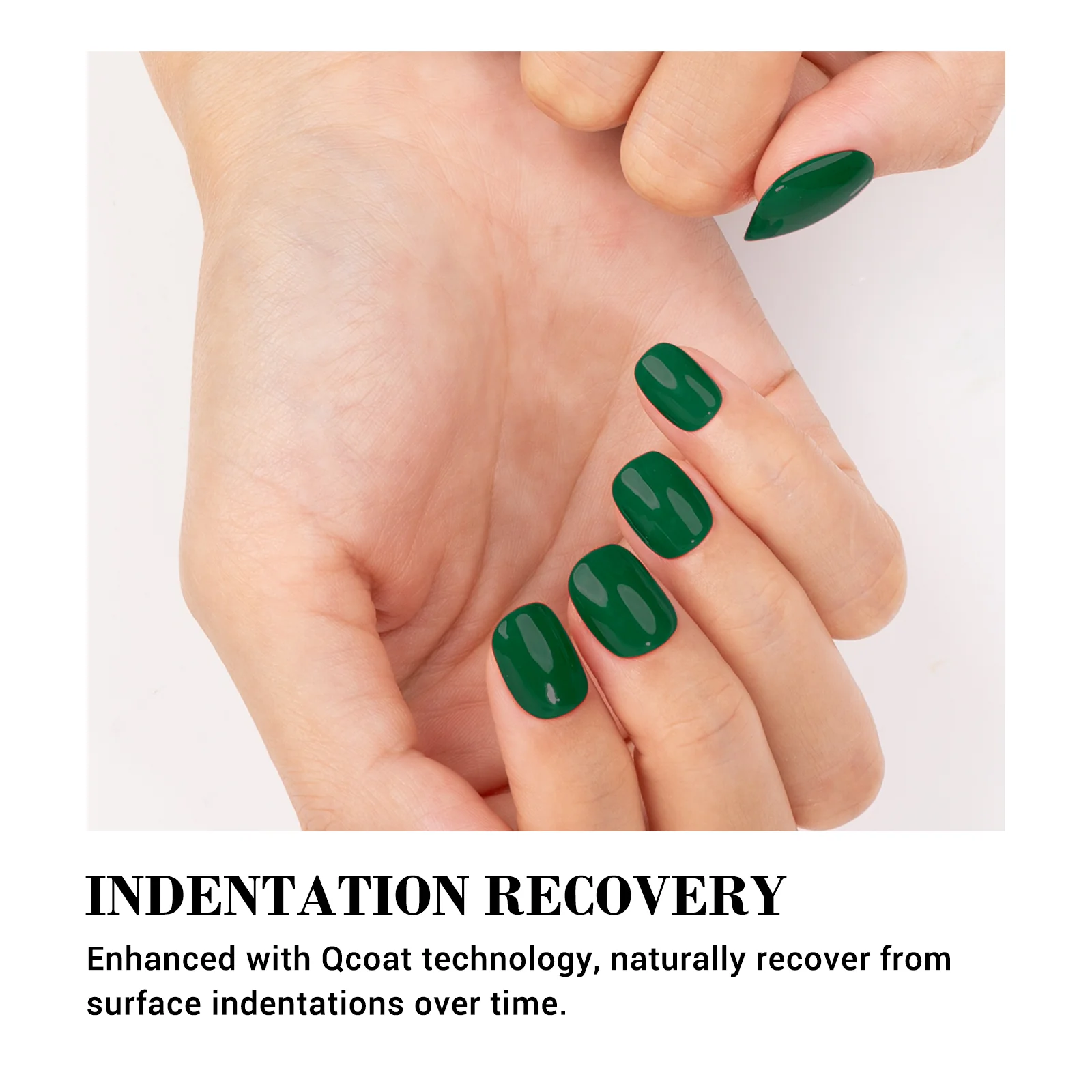 Qcoat Fully Cured Gel Nail Strips - Green (US ONLY) - Image 5