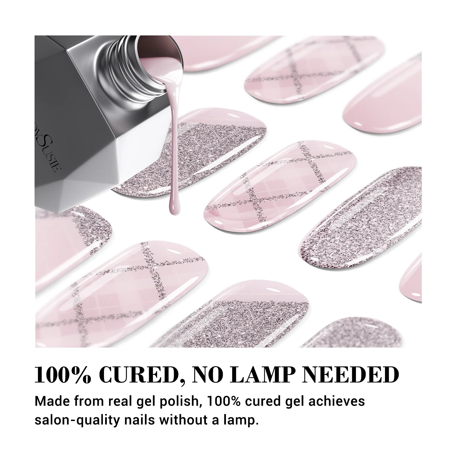 Qcoat Fully Cured Gel Nail Strips - Space French(US ONLY) - Image 6