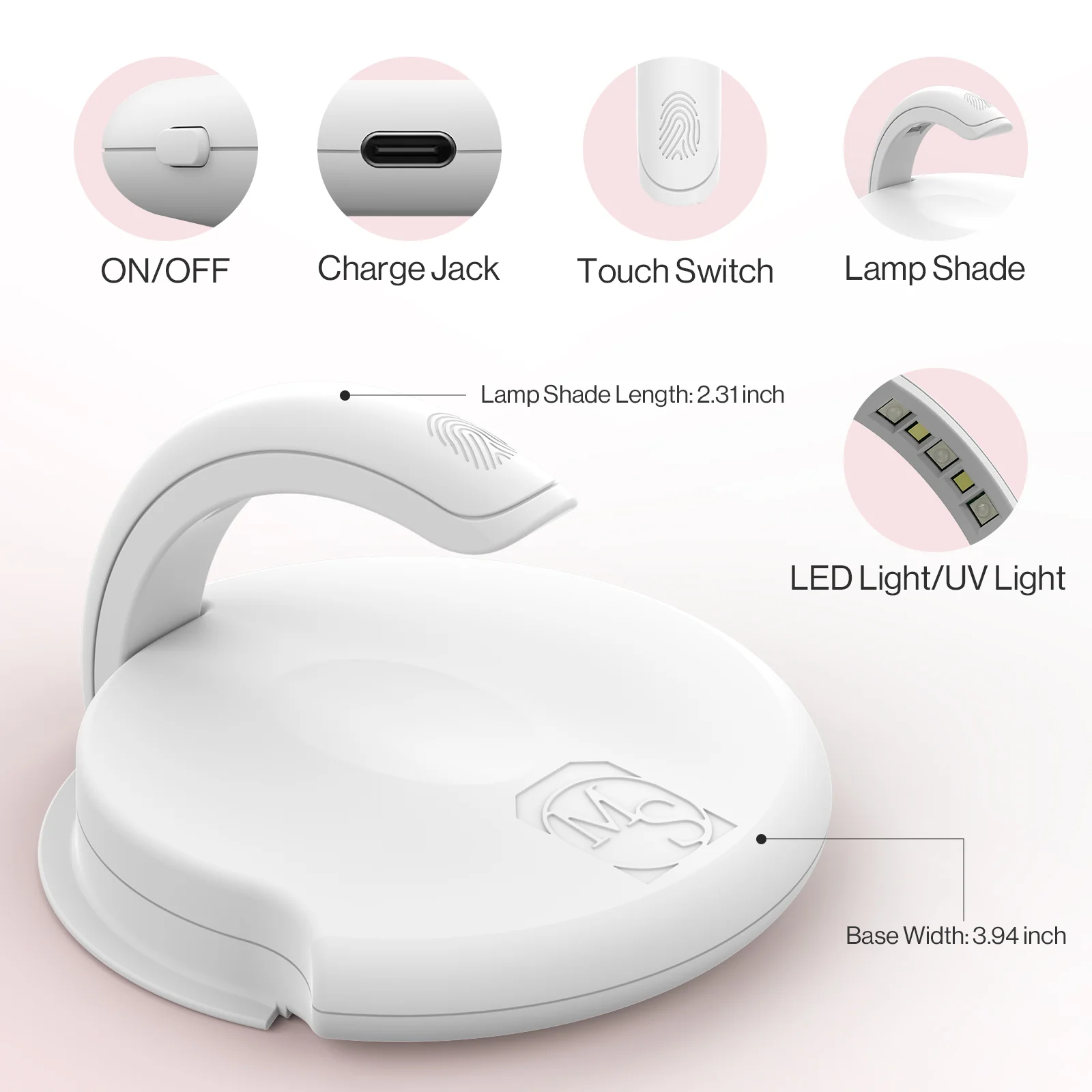 Rechargeable P-Art05M Mini 2 in 1 LED/UV Nail Art Lamp - Image 2