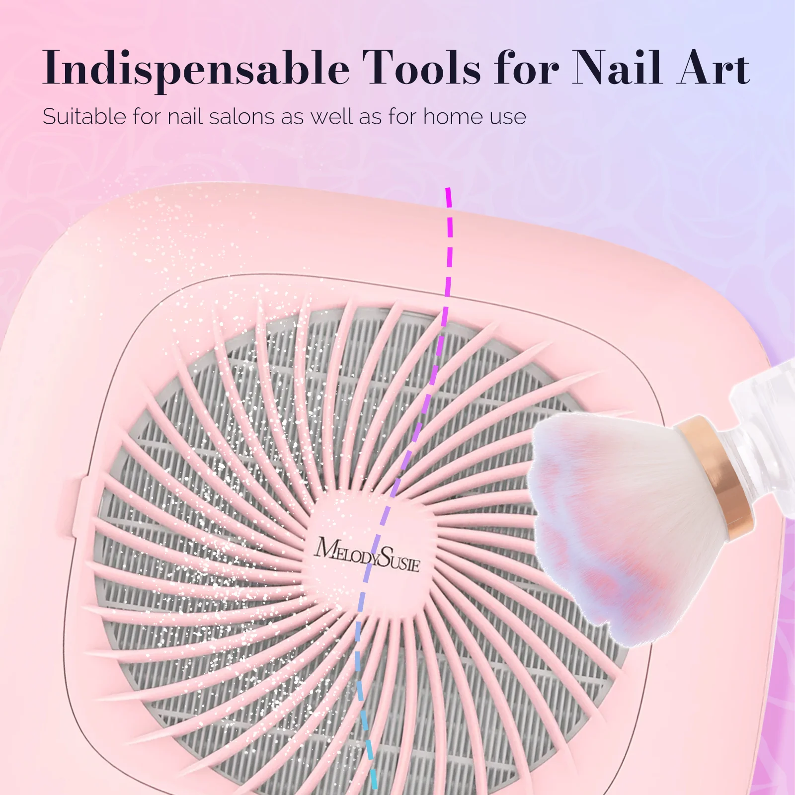 Rose Shaped Nail Dust Remover Brush - Small Size - Image 3