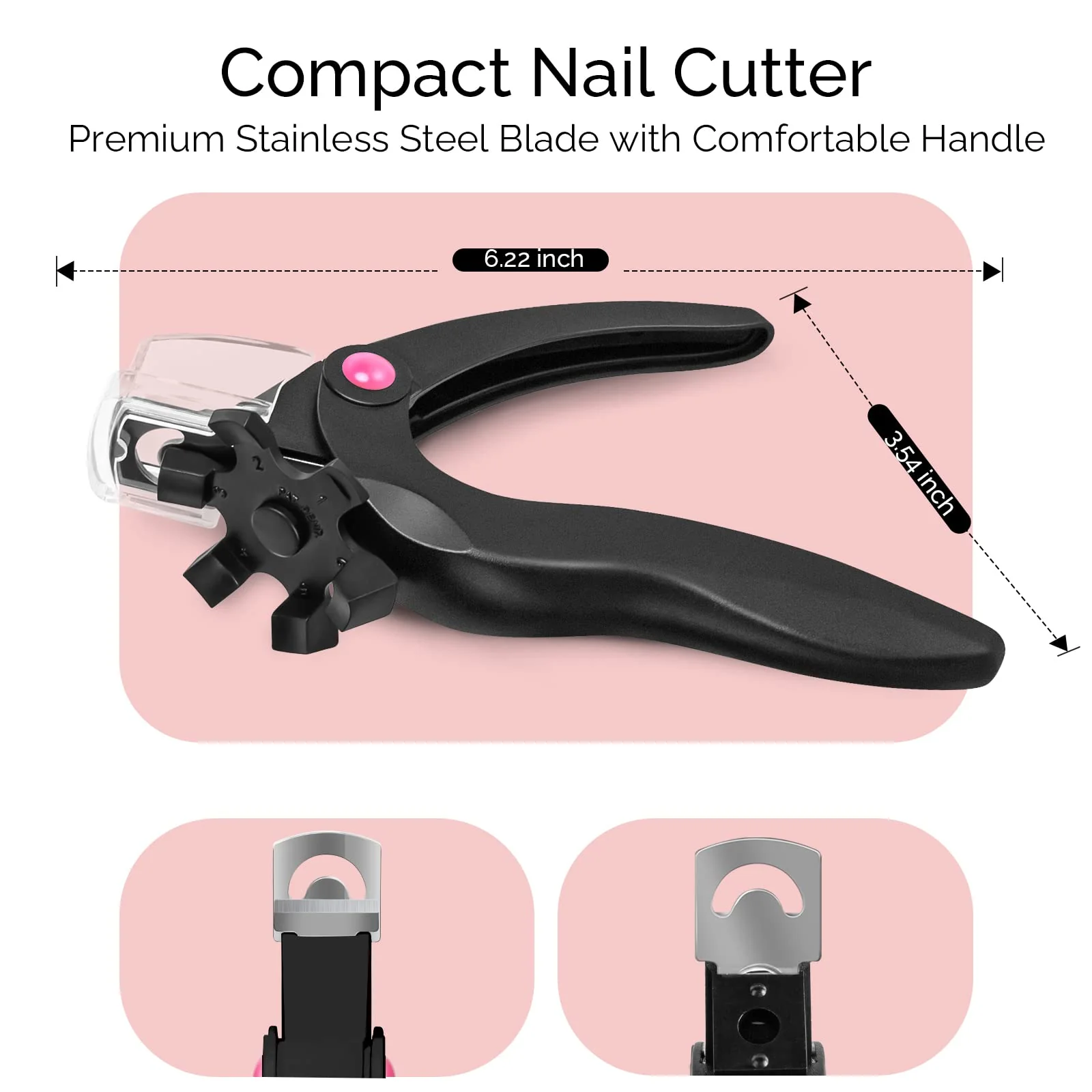 Rotary Adjustable Stainless Steel Acrylic Nail Clippers - Image 11