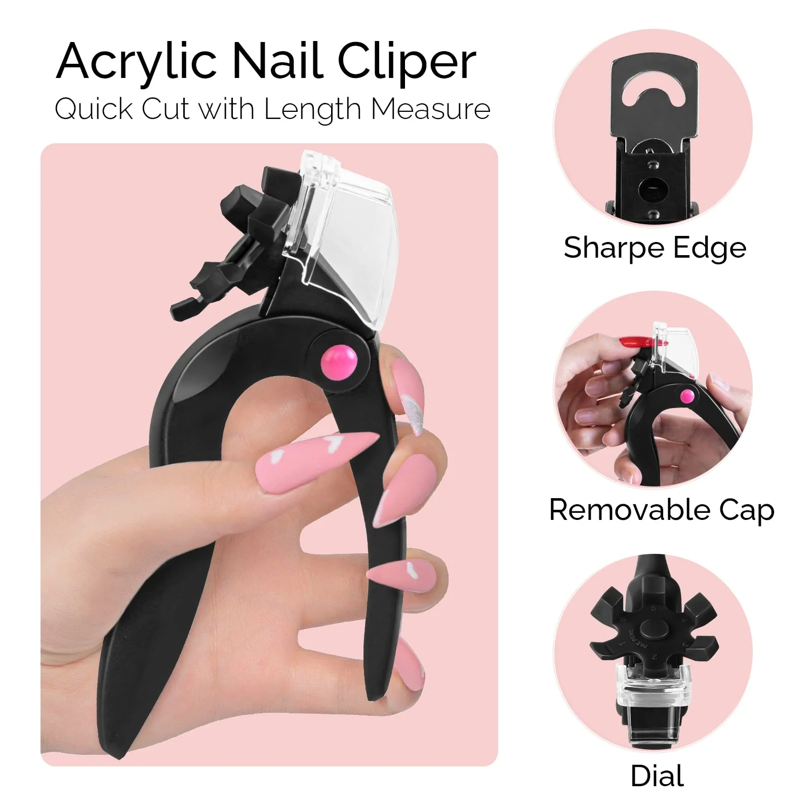 Rotary Adjustable Stainless Steel Acrylic Nail Clippers - Image 7