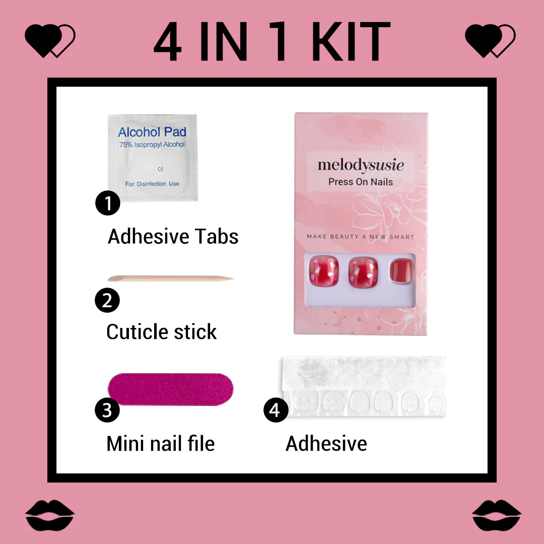 Ruby Acrylic Press On Nails Kits - Image 3