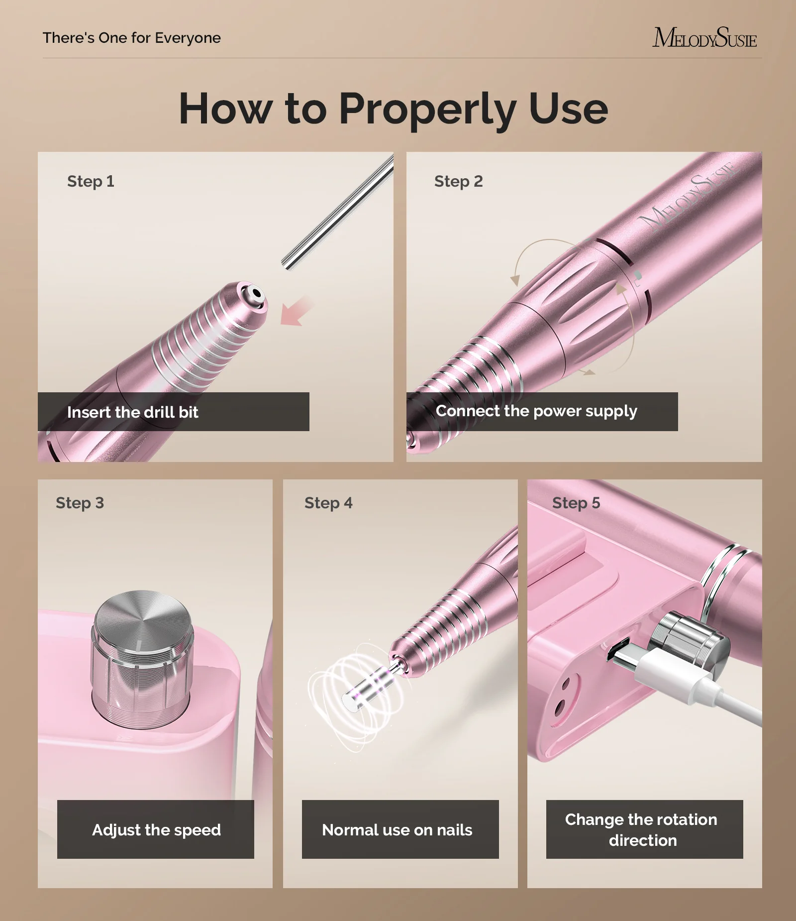 SC300F Rechargeable Nail Drill 30,000RPM Set - Image 6