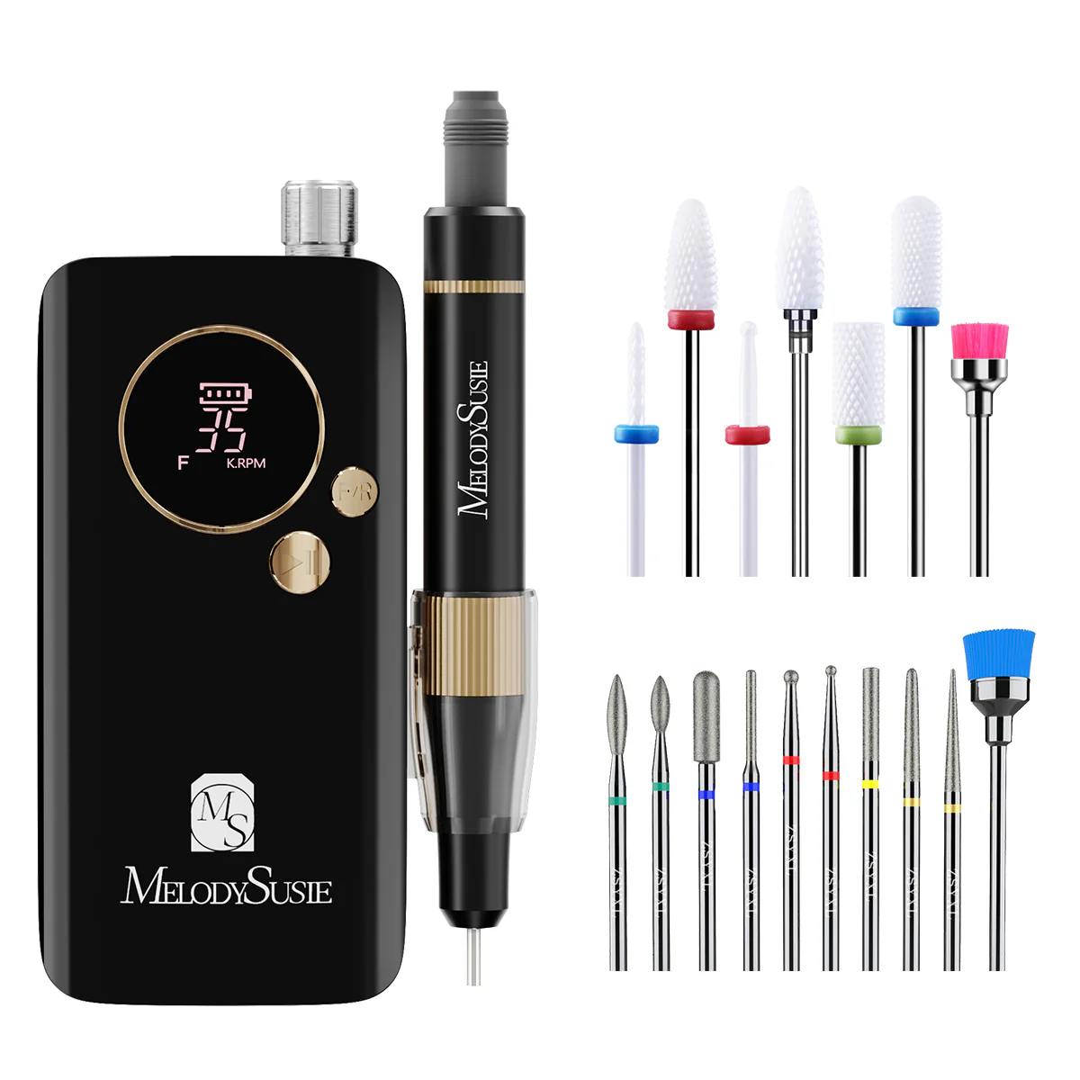 SM200F Clip-On Advanced Rechargeable Nail Drill 35,000RPM Set - Image 3