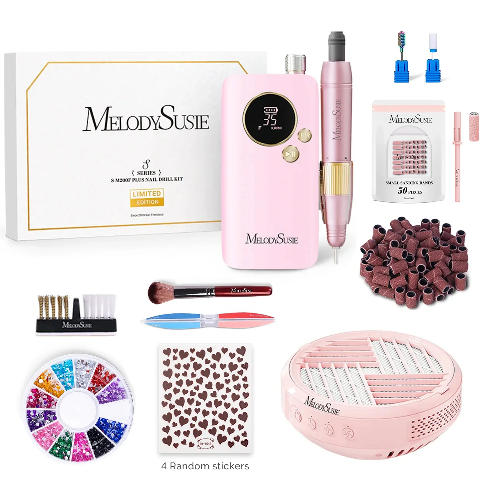 SM200F Plus Rechargeable 35,000RPM Nail Drill Gift Box - Image 5