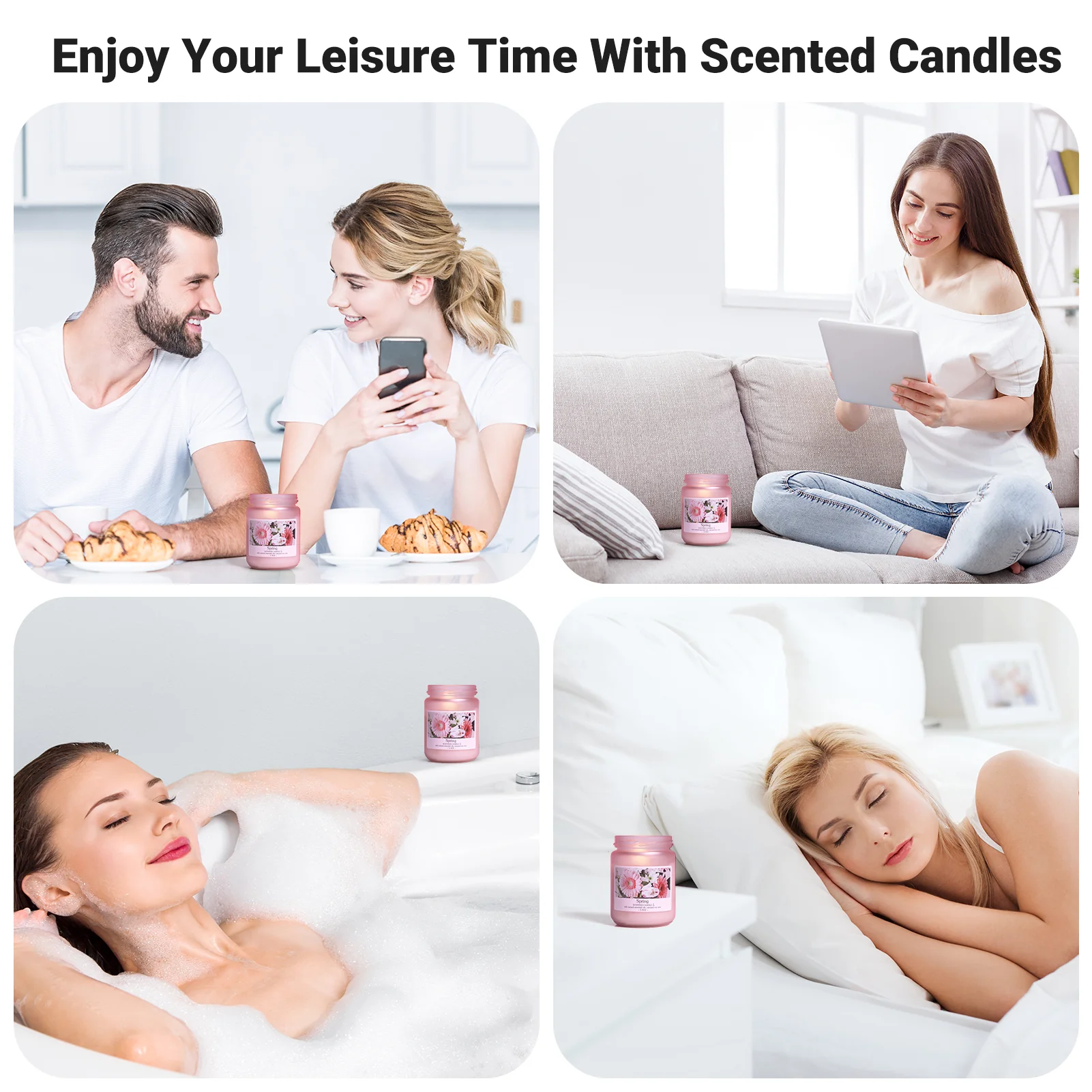 Spring Scented Candle Gift Set (4 Jars) - Image 5