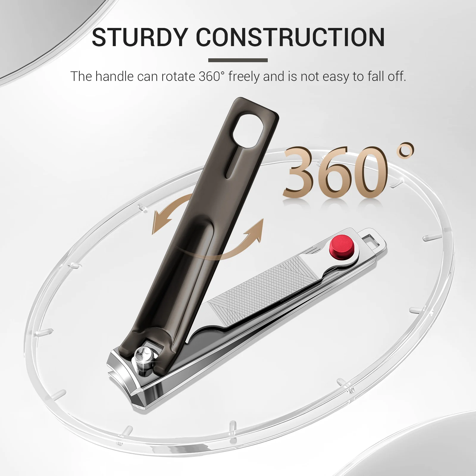 Stainless Steel Nail Clippers 3 in 1 Kit - Black - Image 5