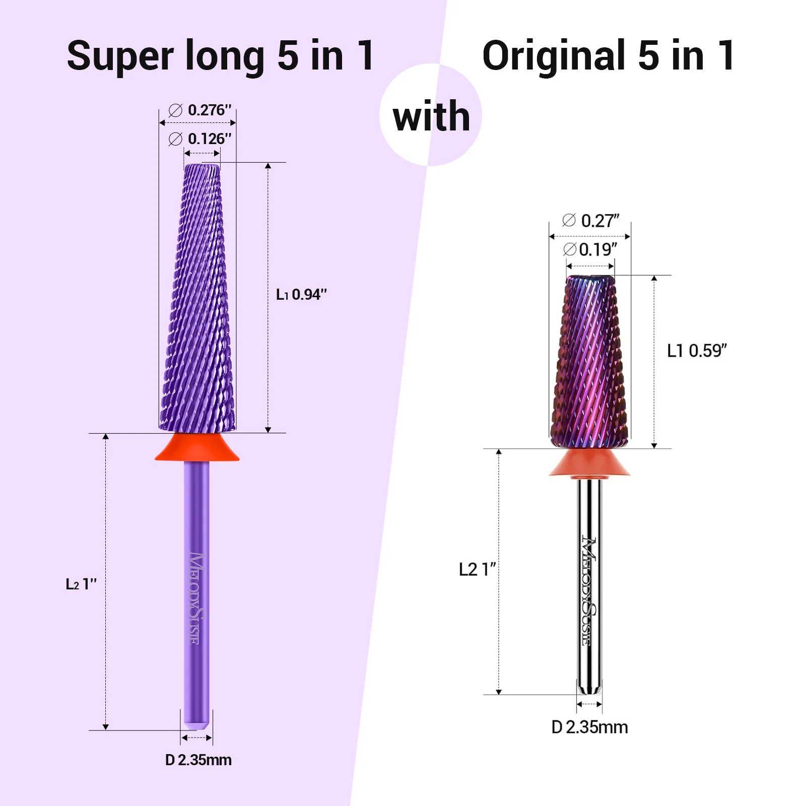 Super Long 5 in 1 Tungsten Carbide Nail Drill Bit - Image 10