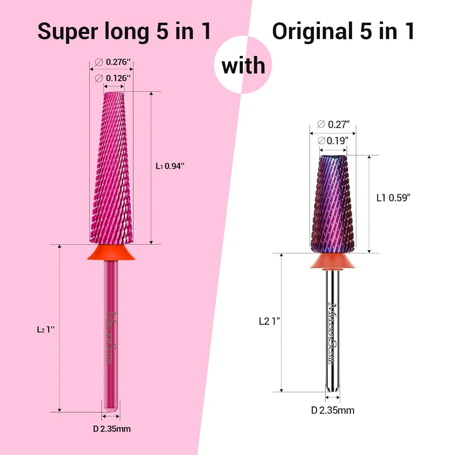 Super Long 5 in 1 Tungsten Carbide Nail Drill Bit - Image 6
