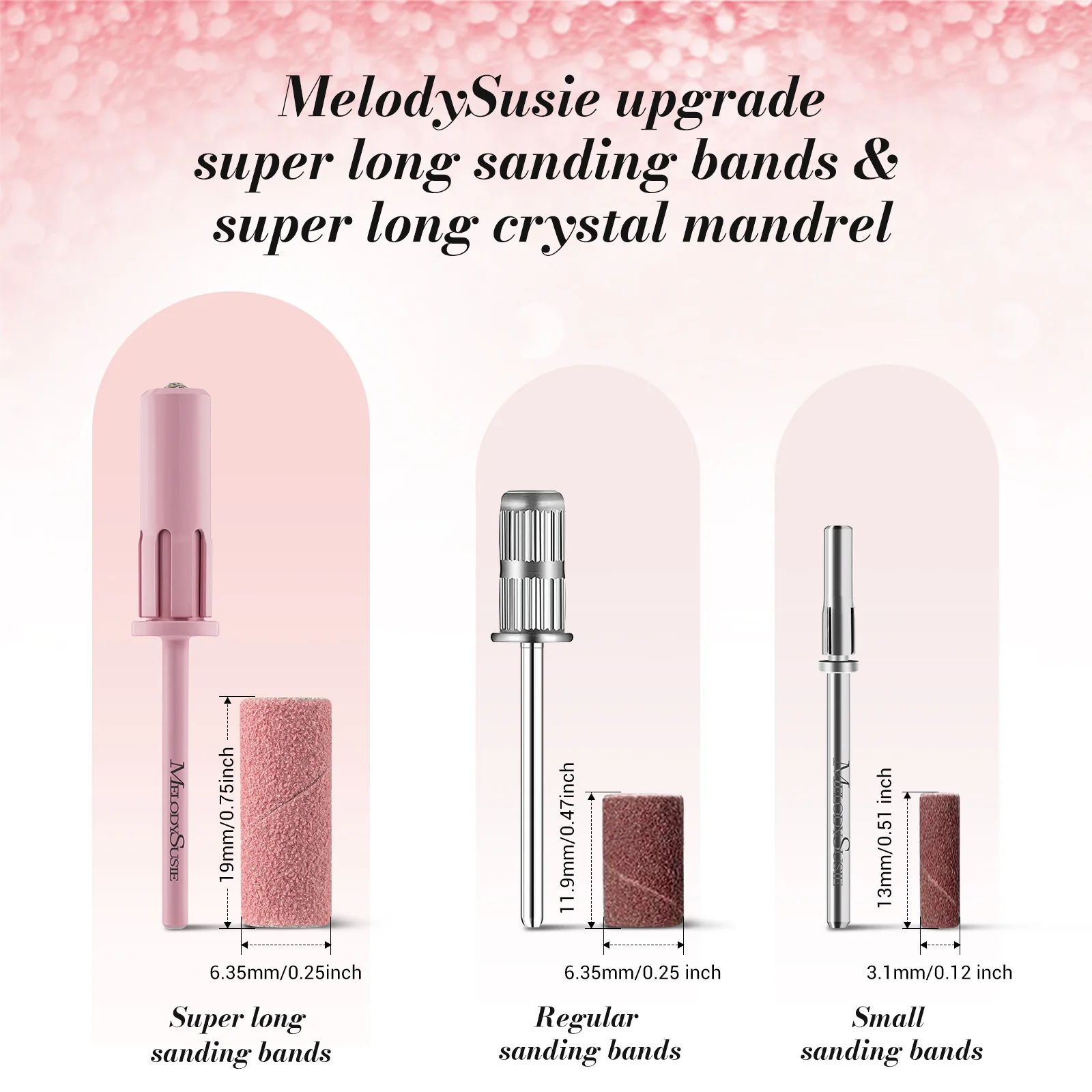 Super Long Sanding Bands with 6.65mm Crystal Mandrel Bit - 50 Pcs - Image 5
